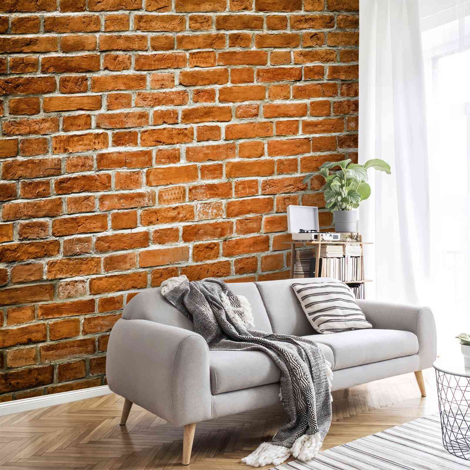 Fotobehang oude bakstenen muur