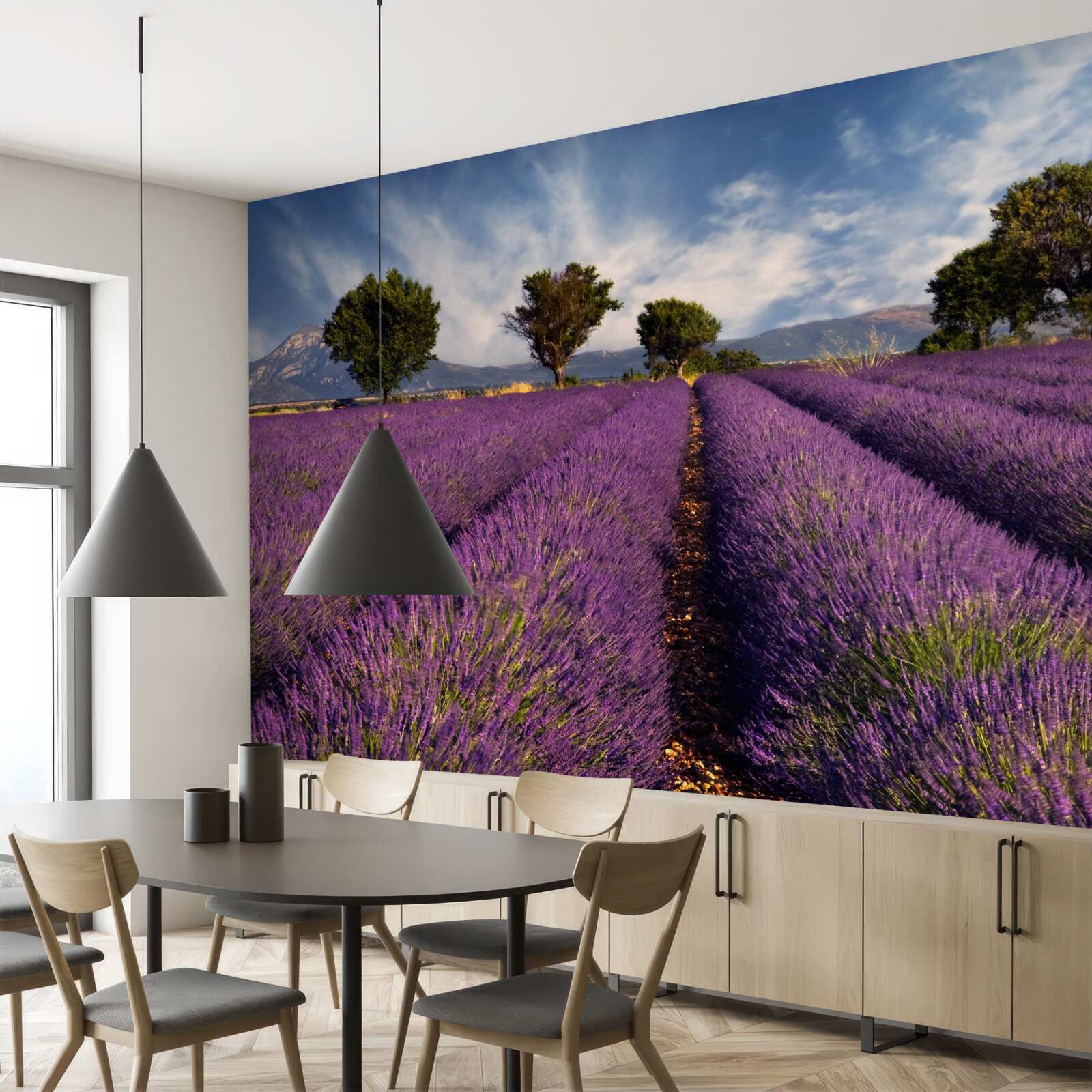 Fotobehang geurige lavendelvelden