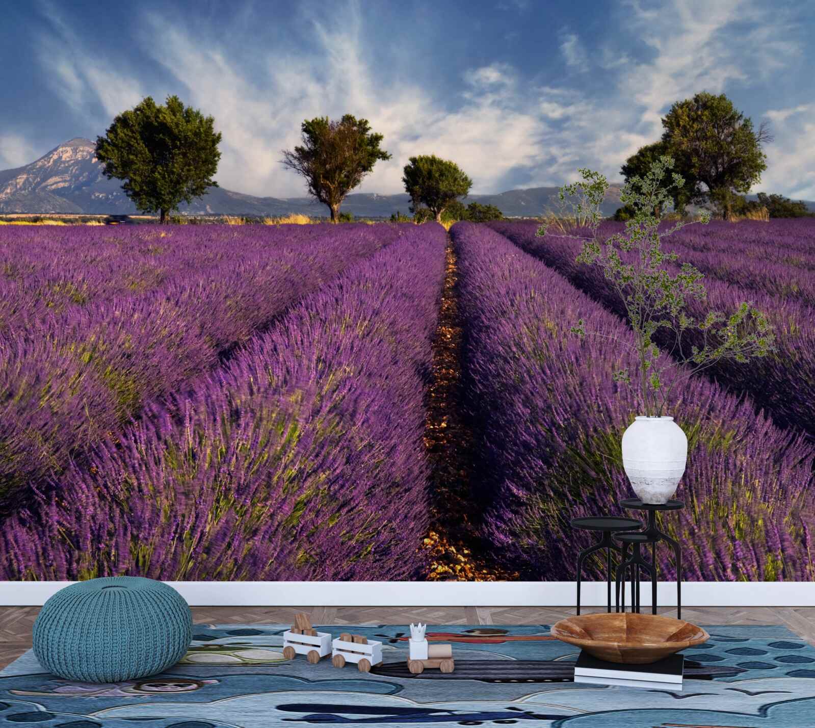 Fotobehang geurige lavendelvelden