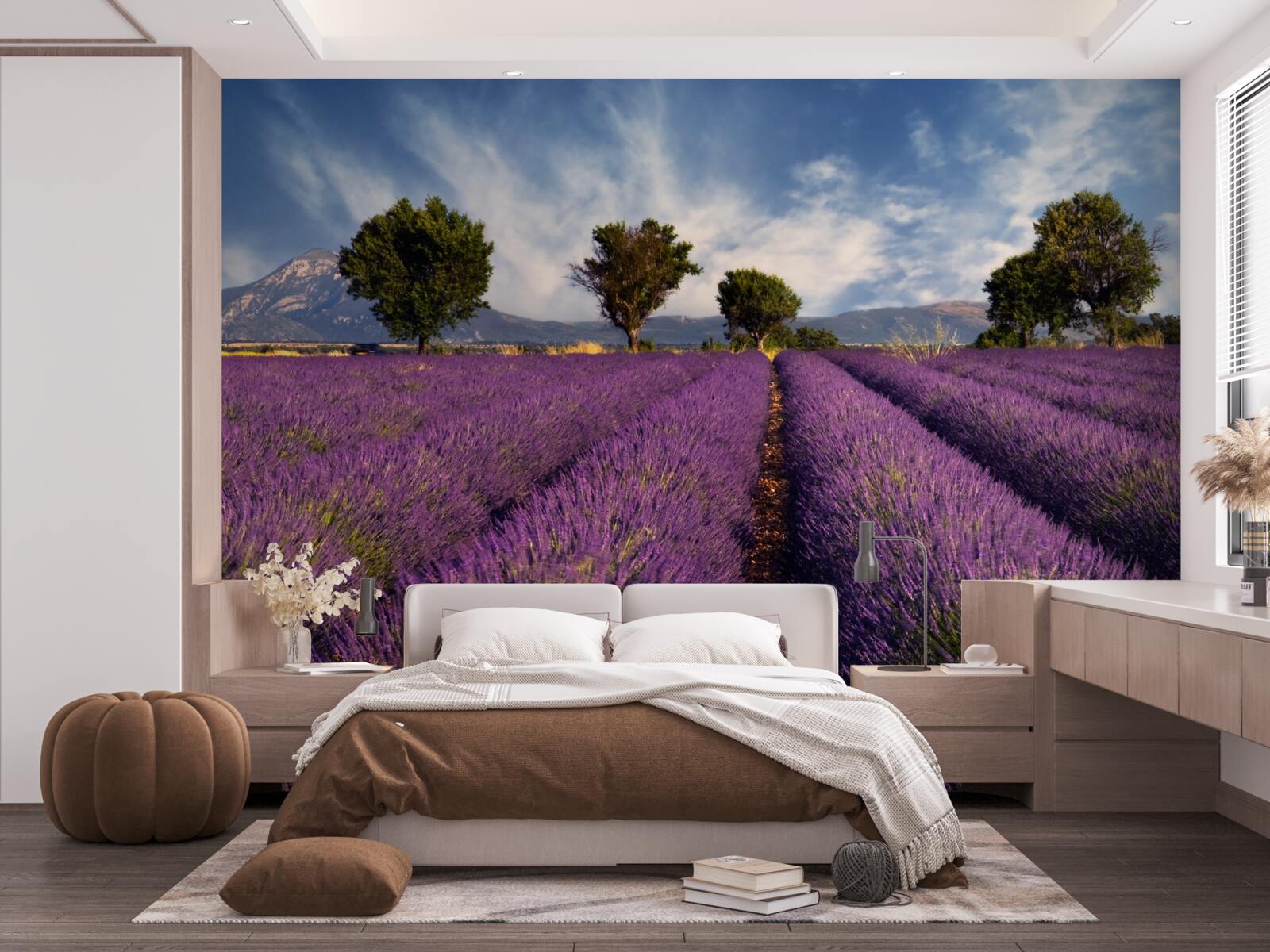 Fotobehang geurige lavendelvelden