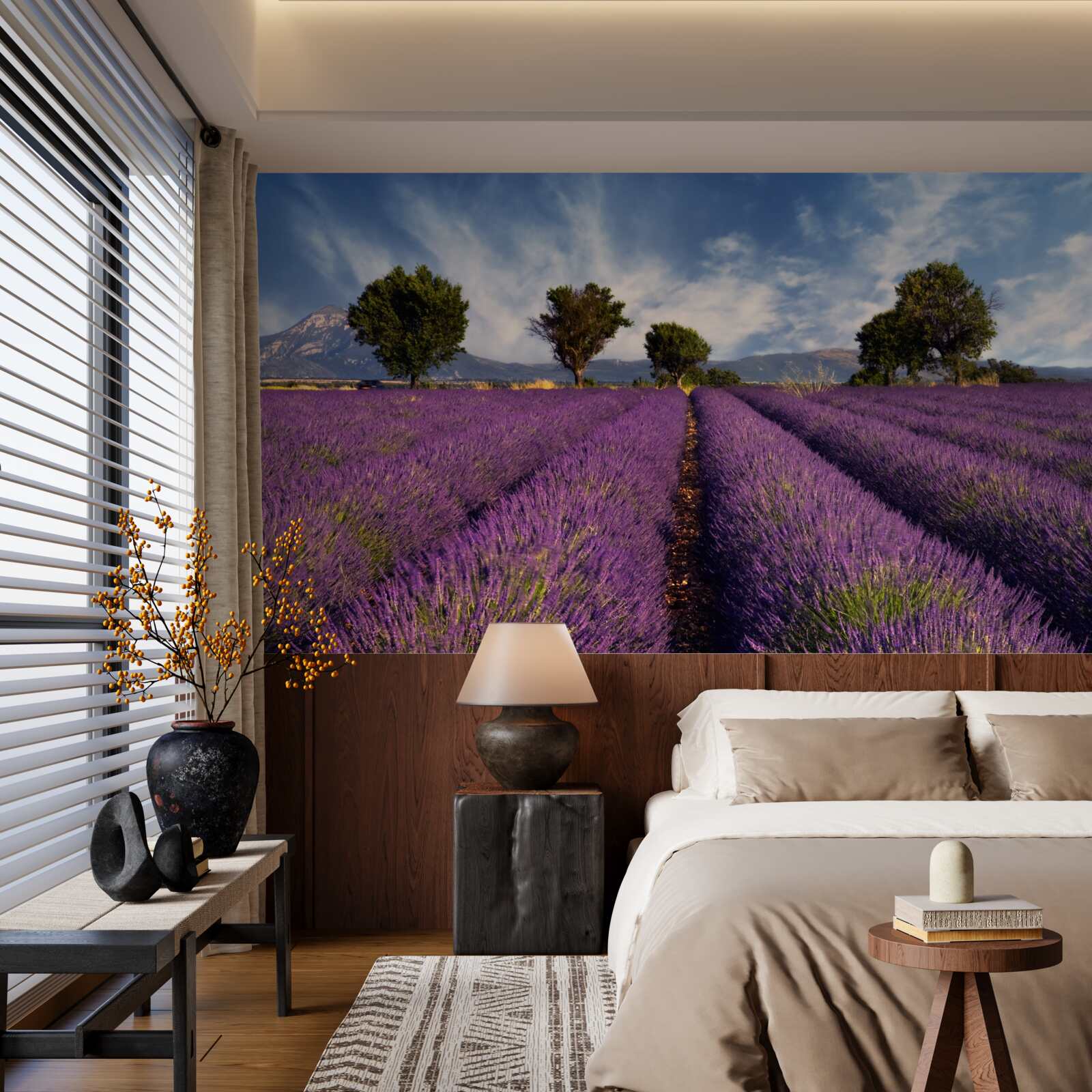 Fotobehang geurige lavendelvelden