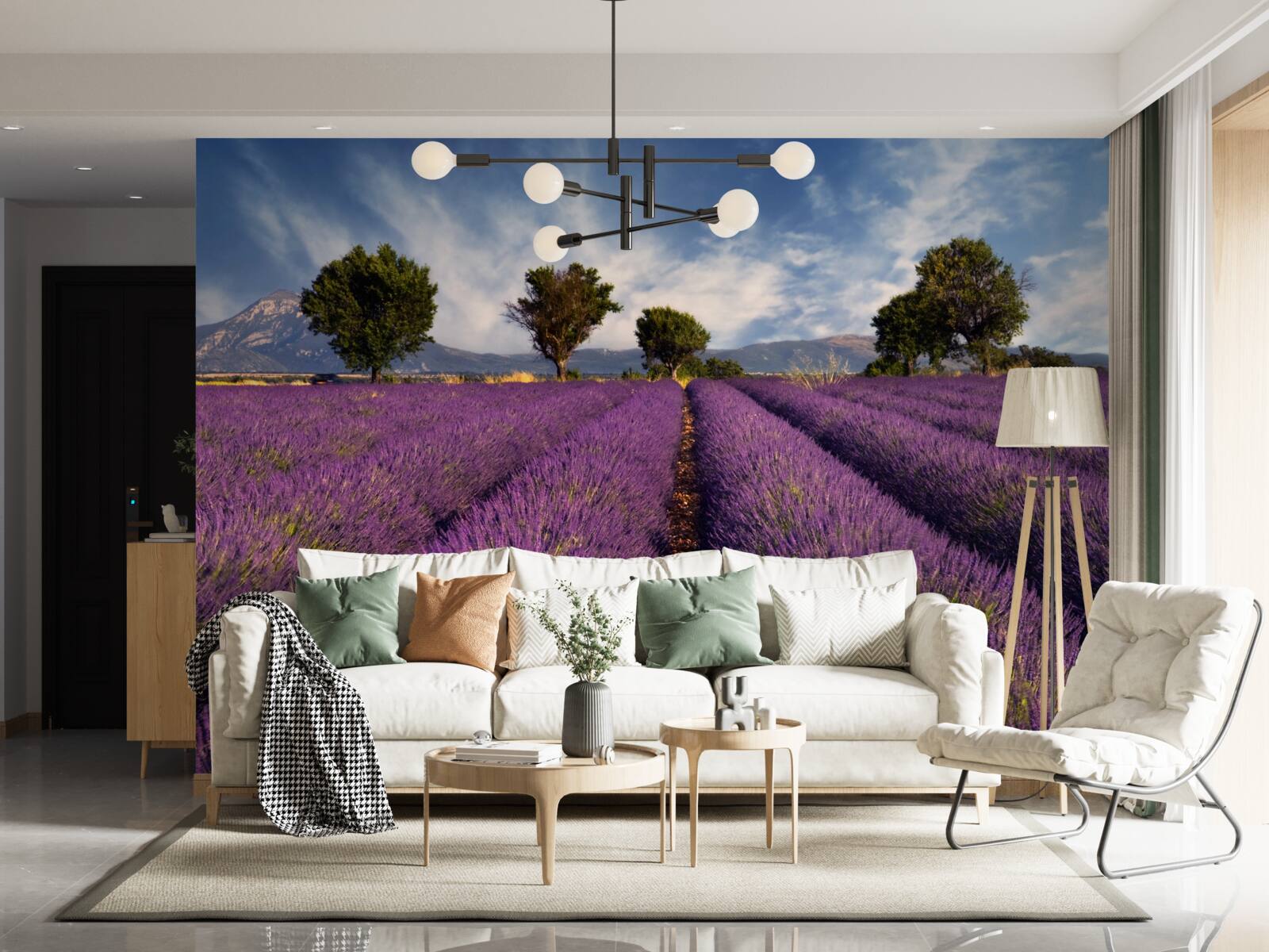 Fotobehang geurige lavendelvelden