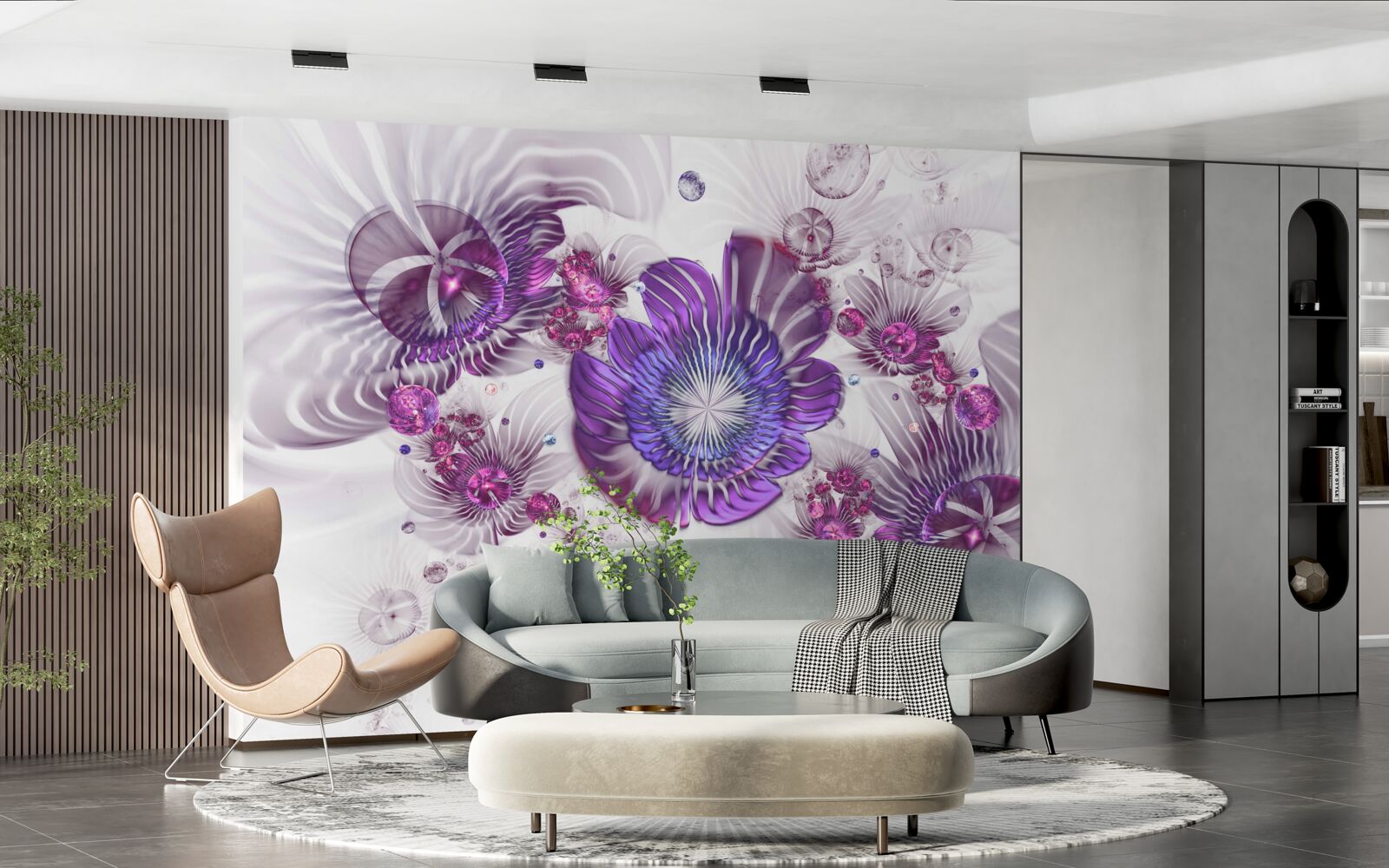 Fotobehang abstracte bloemmotieven