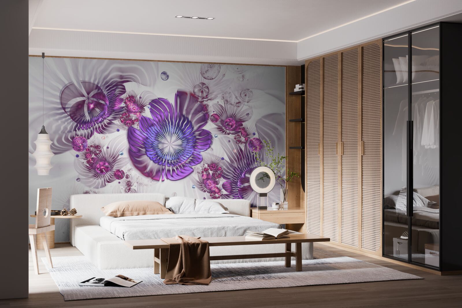 Fotobehang abstracte bloemmotieven