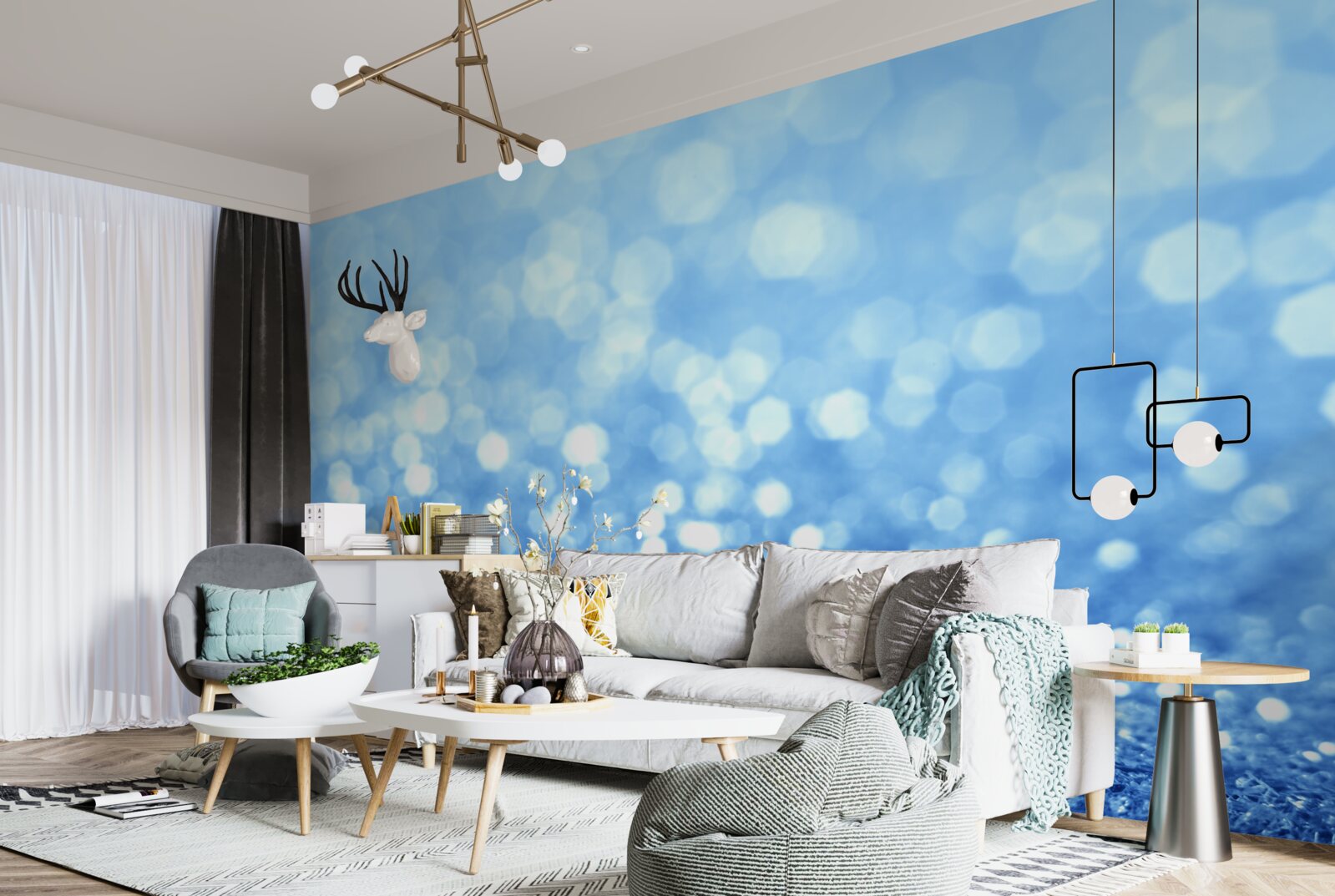 Fotobehang ochtendregen