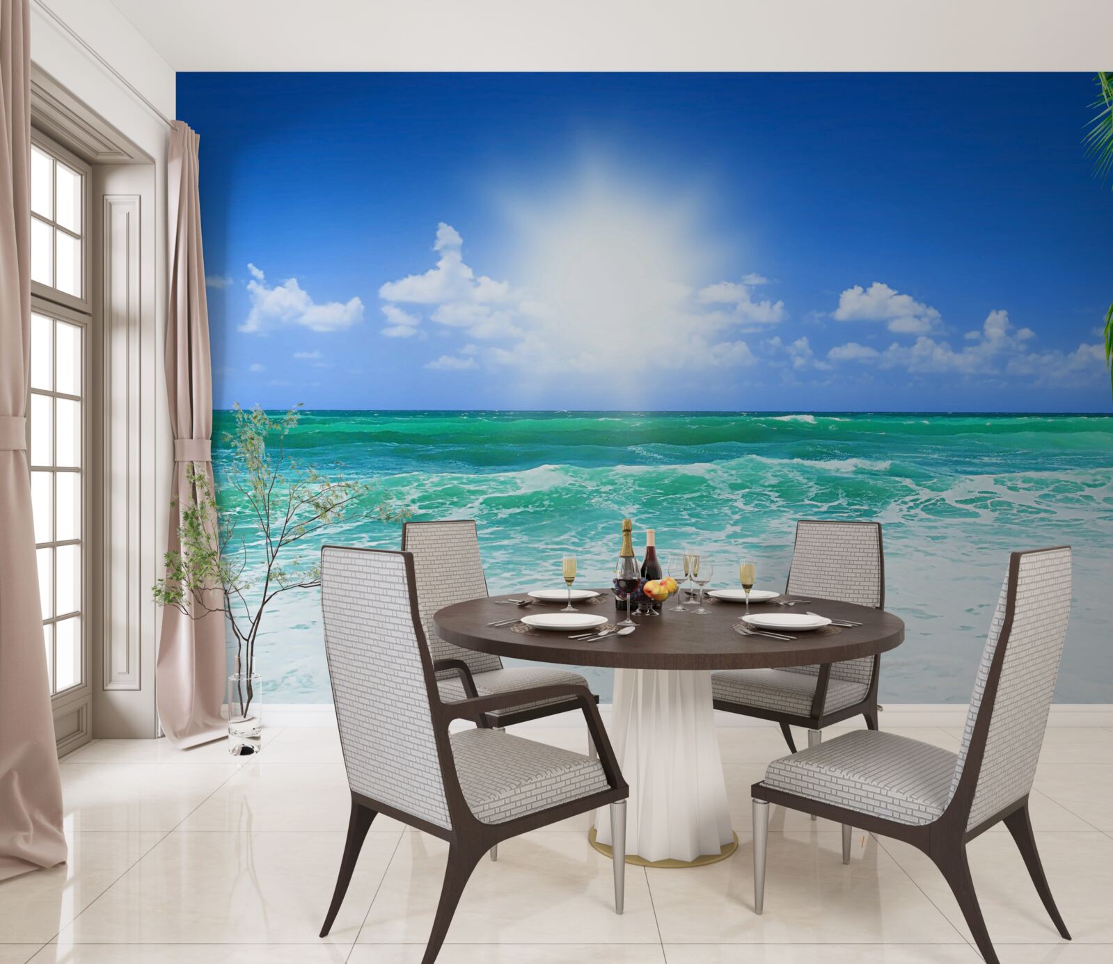 Fotobehang tropisch hoogwater overdag