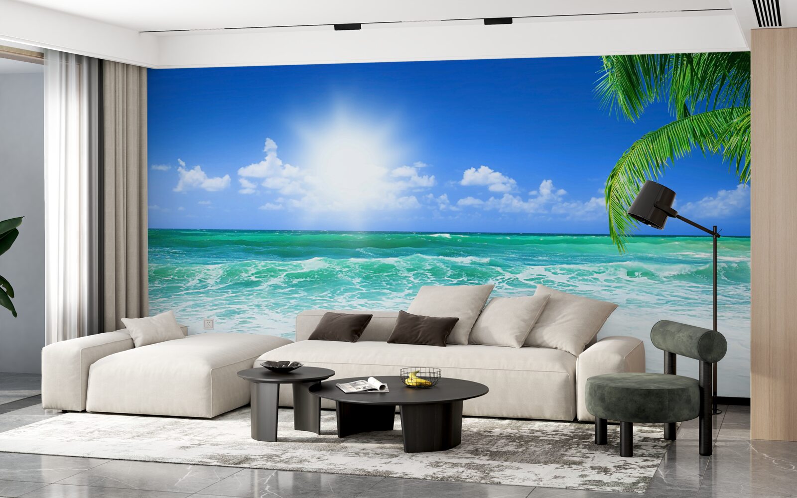 Fotobehang tropisch hoogwater overdag