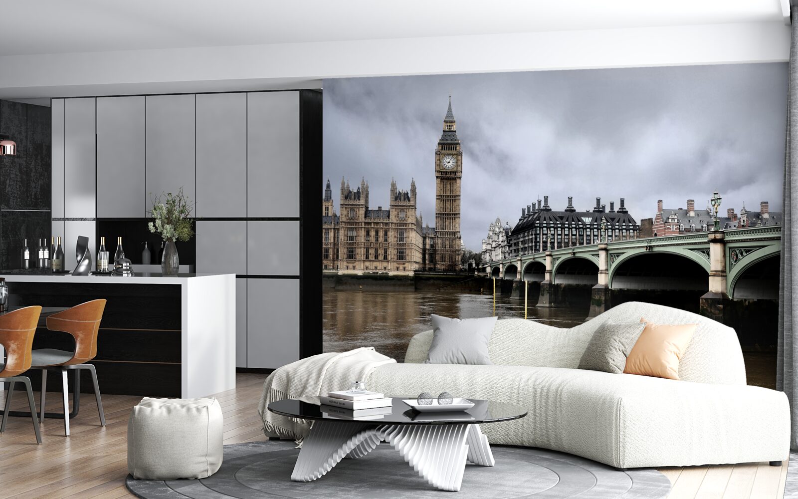 Fotobehang londen brug over thames