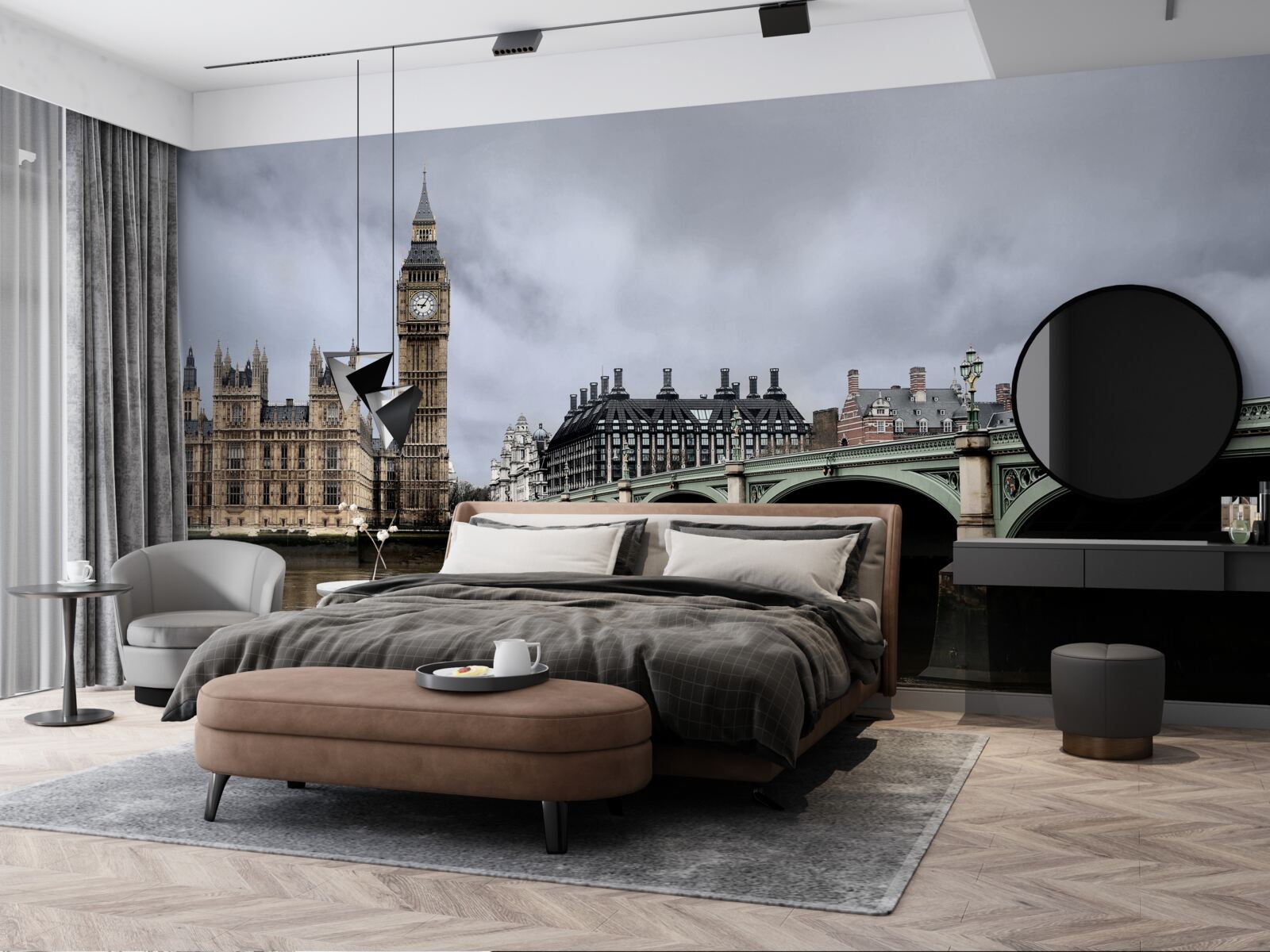 Fotobehang londen brug over thames