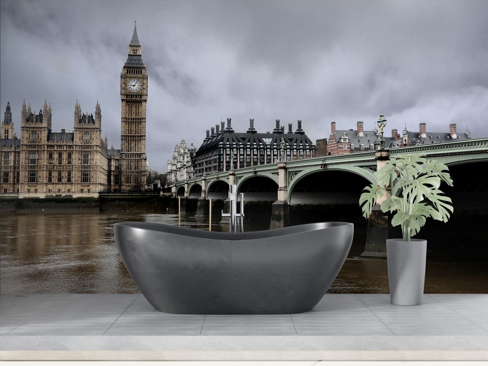 Fotobehang londen brug over thames
