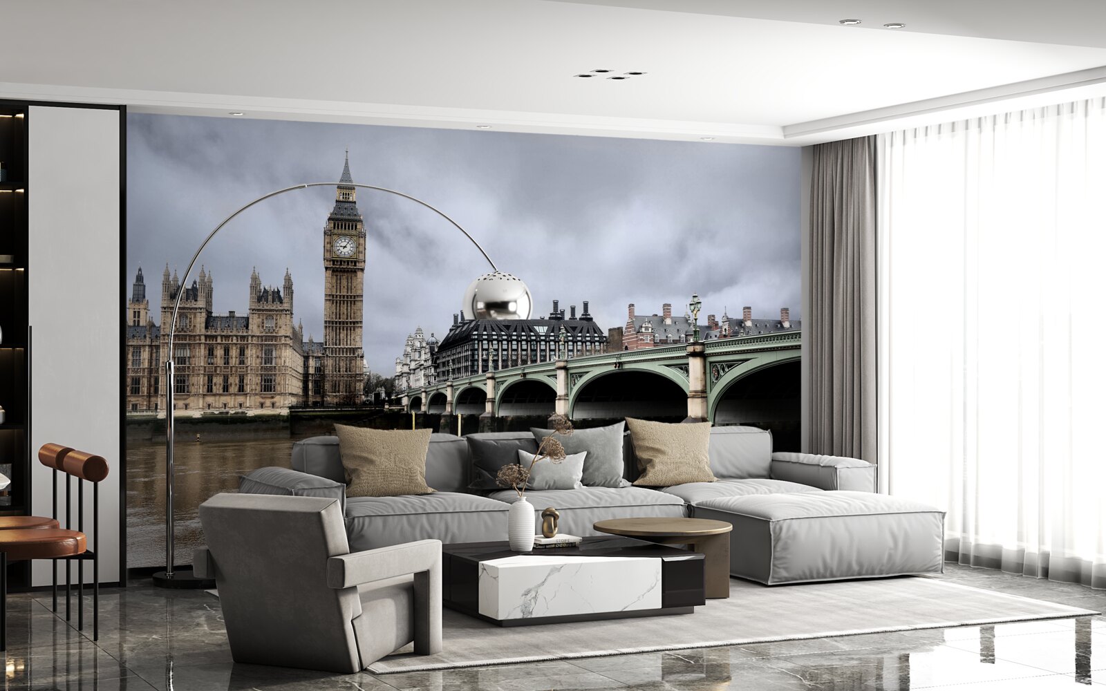 Fotobehang londen brug over thames