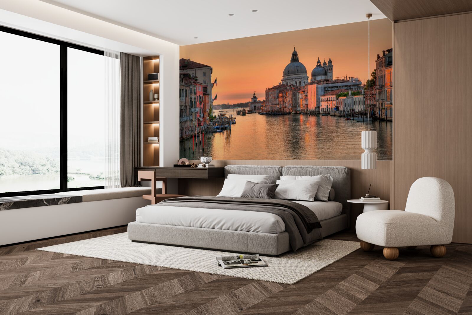 Fotobehang Venetië bij zonsondergang