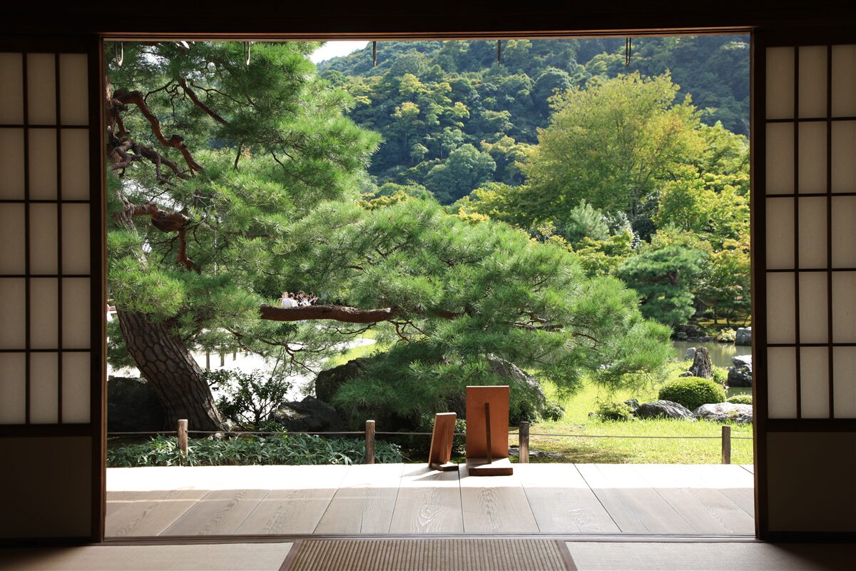Fotobehang Tuin in Japanse stijl met privéterras