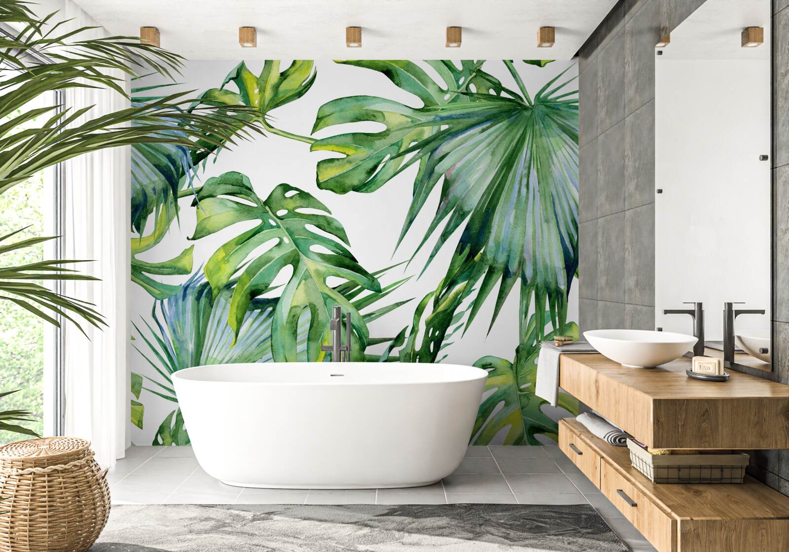 Fotobehang monstera verlaat de tropen