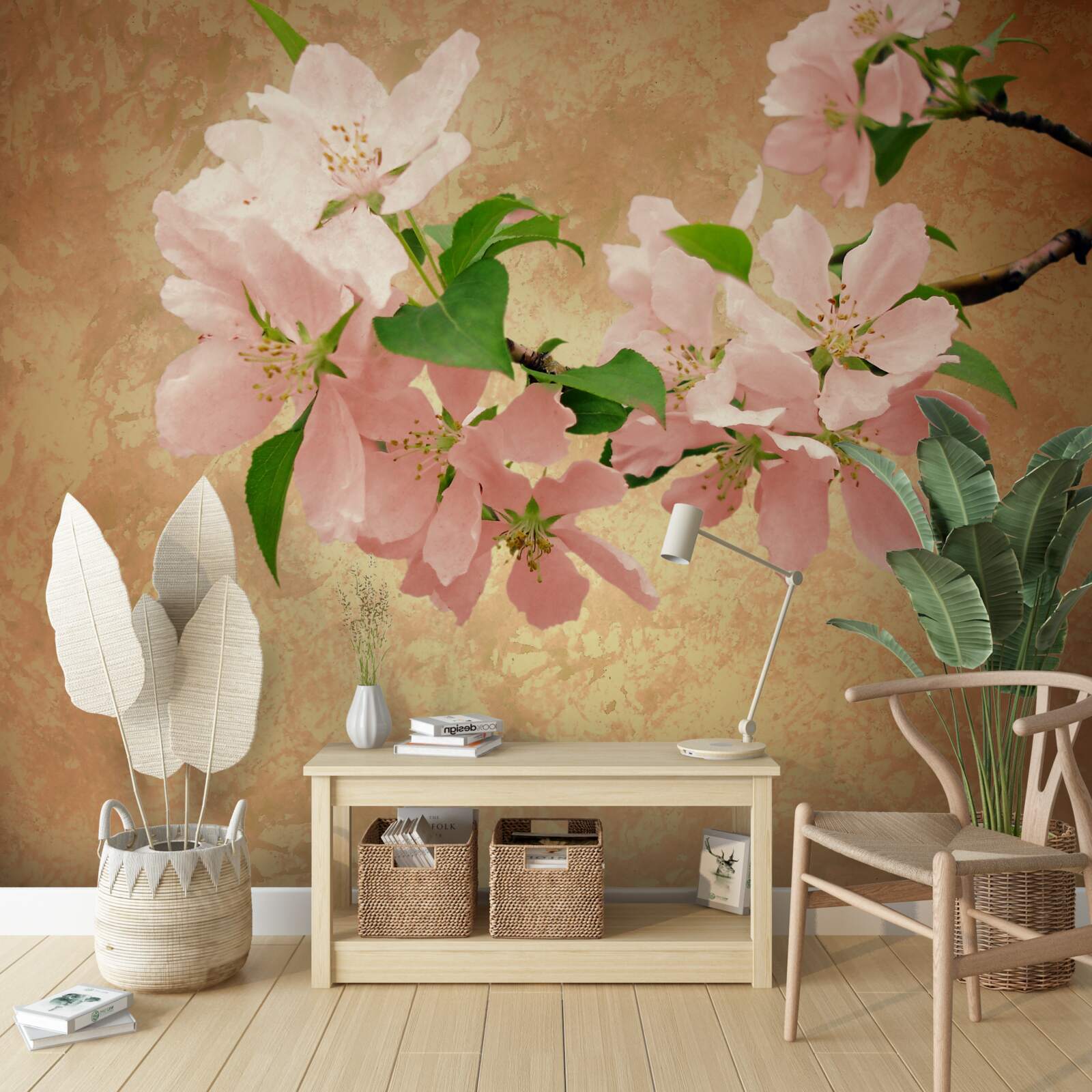 Fotobehang jonge delicate sakurabloemen