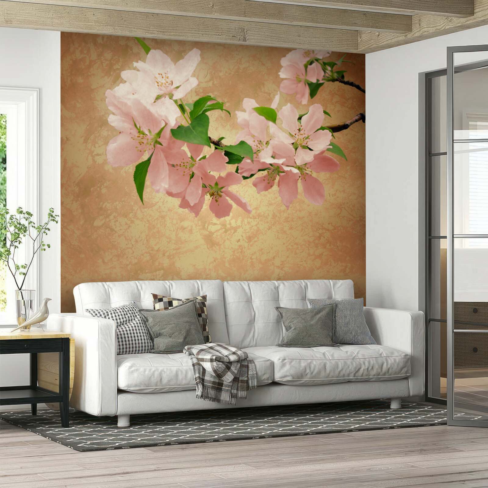 Fotobehang jonge delicate sakurabloemen