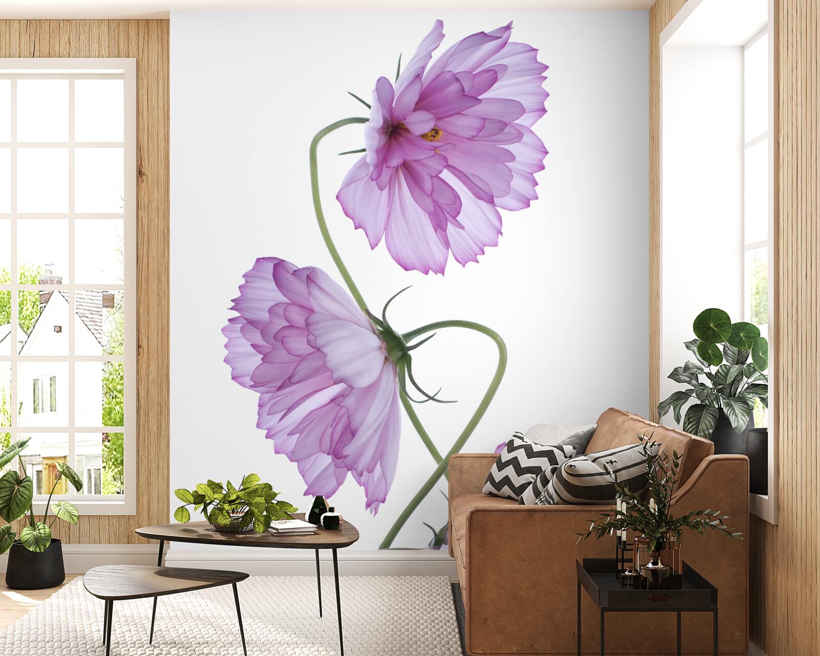 Fotobehang gekrulde seringen knoppen