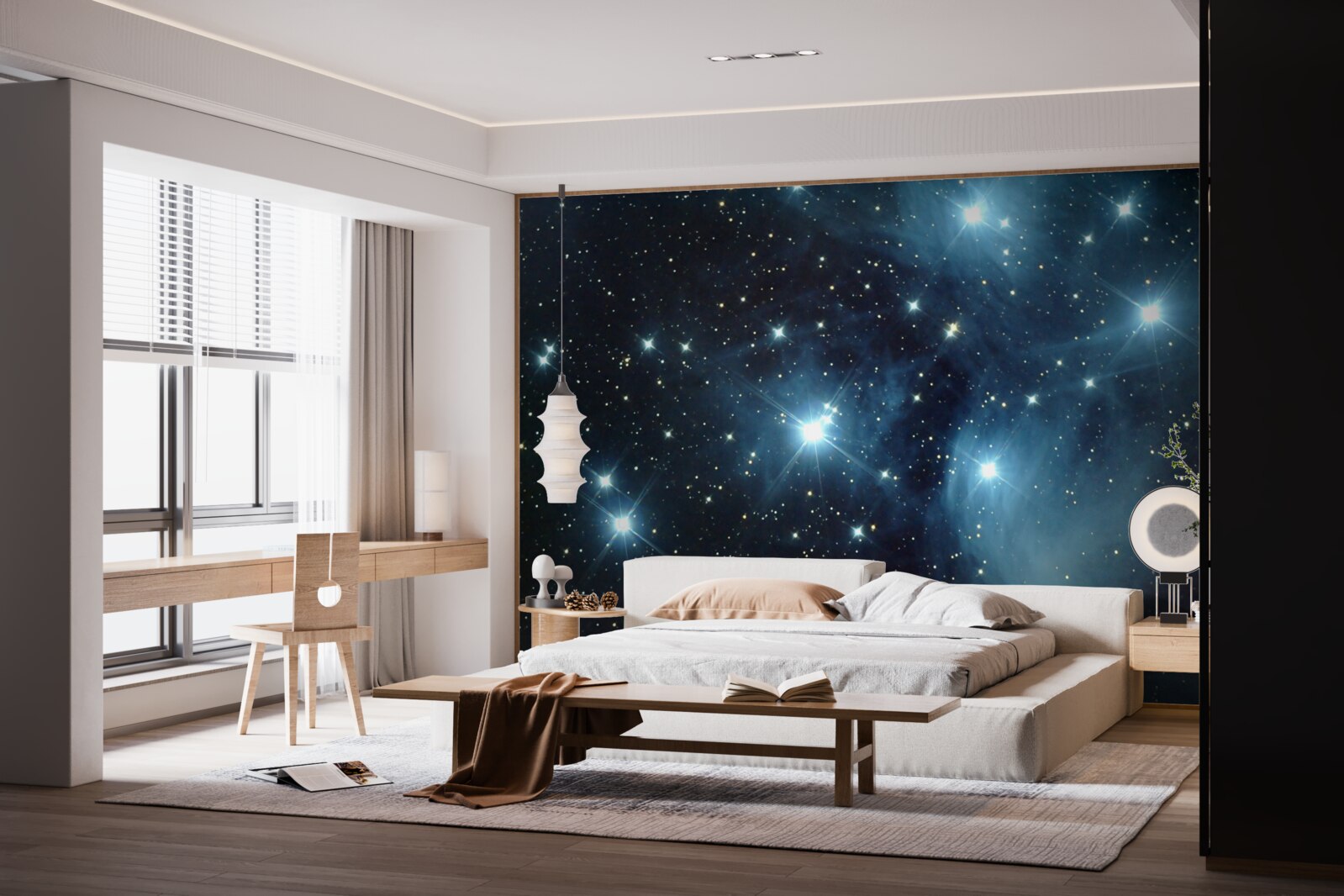 Fotobehang hemellichamen in ontelbare sterrenstelsels