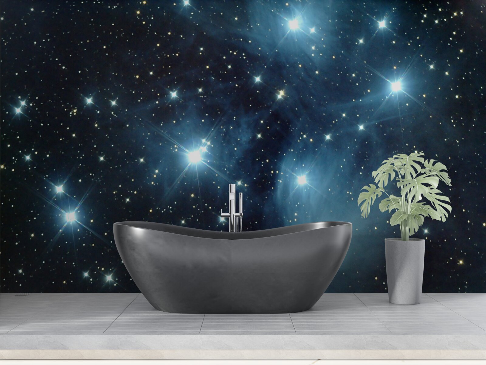 Fotobehang hemellichamen in ontelbare sterrenstelsels