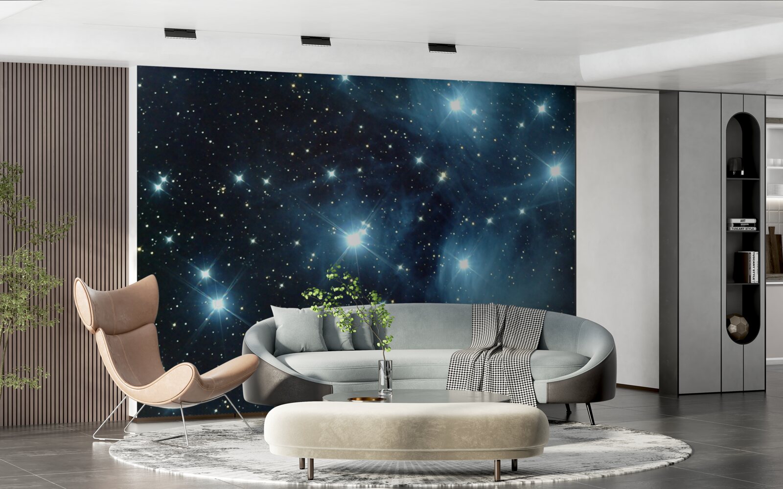 Fotobehang hemellichamen in ontelbare sterrenstelsels