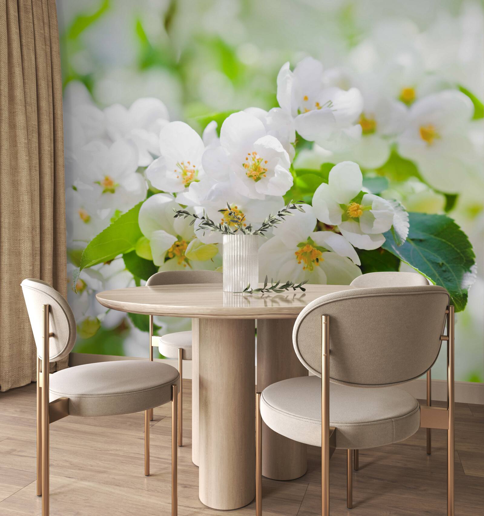 Fotobehang jasmijnbloemen met een aangenaam aroma