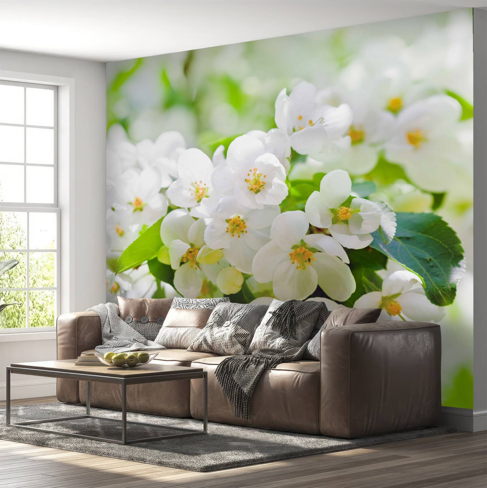 Fotobehang jasmijnbloemen met een aangenaam aroma