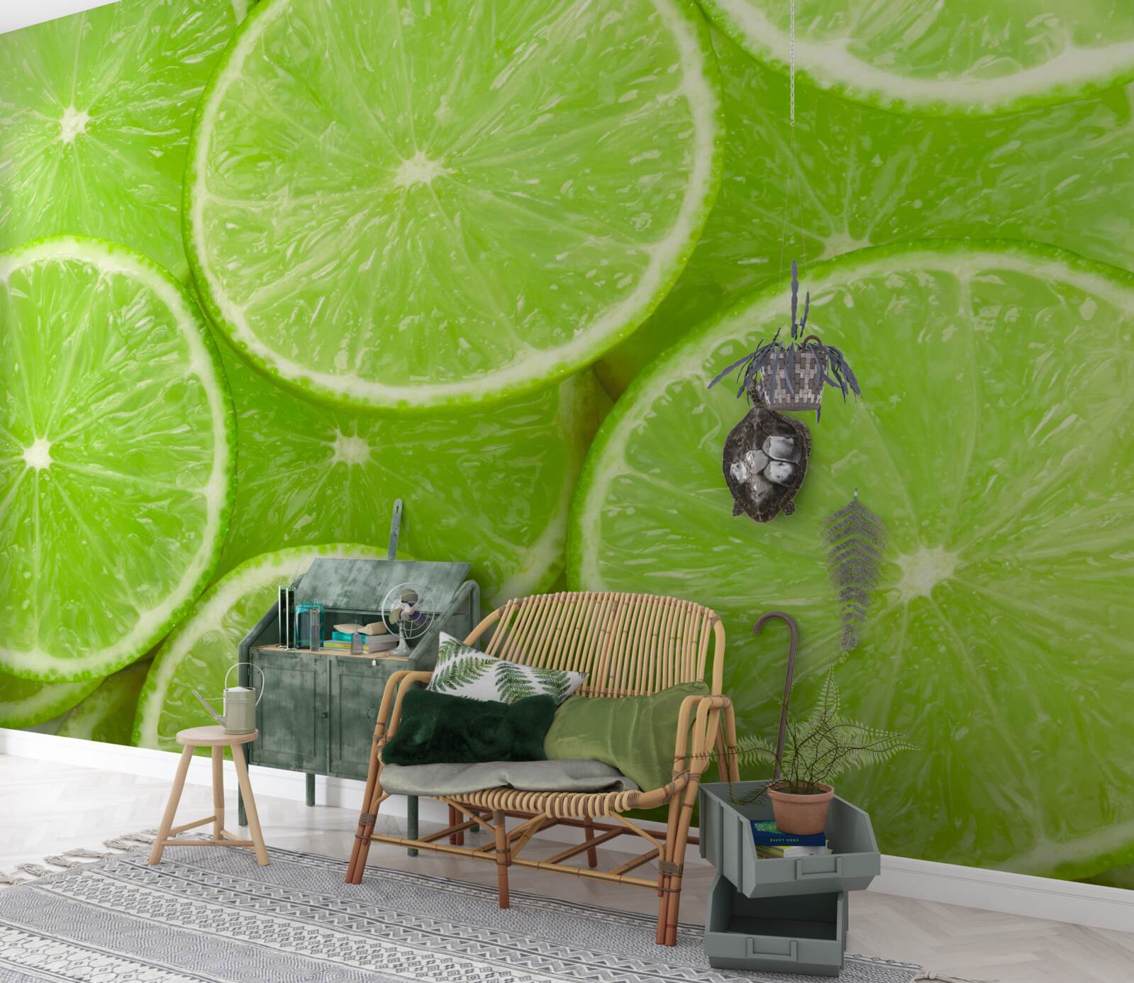 Fotobehang rijpe stukjes limoen