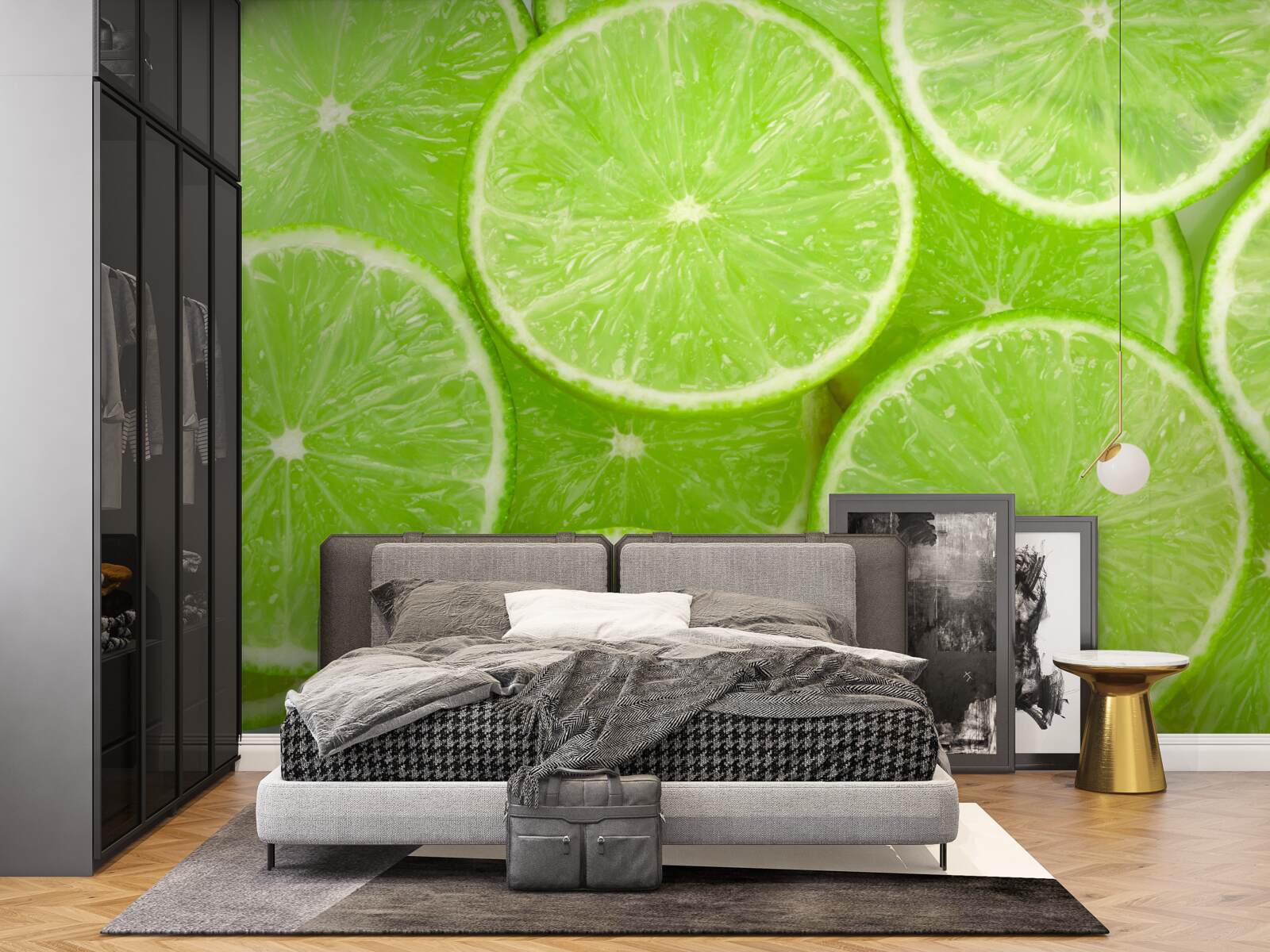 Fotobehang rijpe stukjes limoen