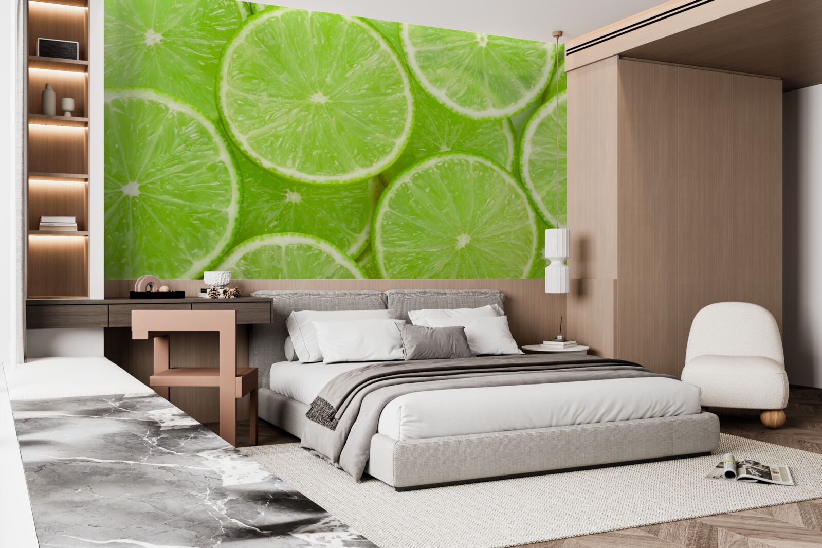 Fotobehang rijpe stukjes limoen