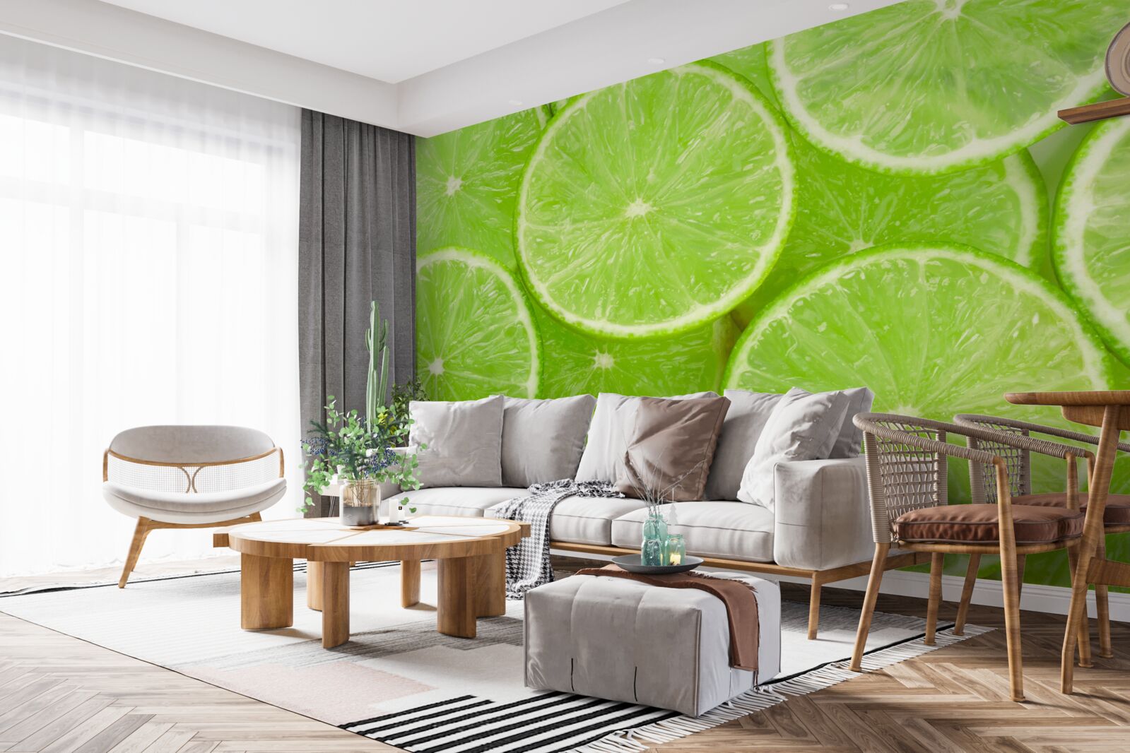 Fotobehang rijpe stukjes limoen