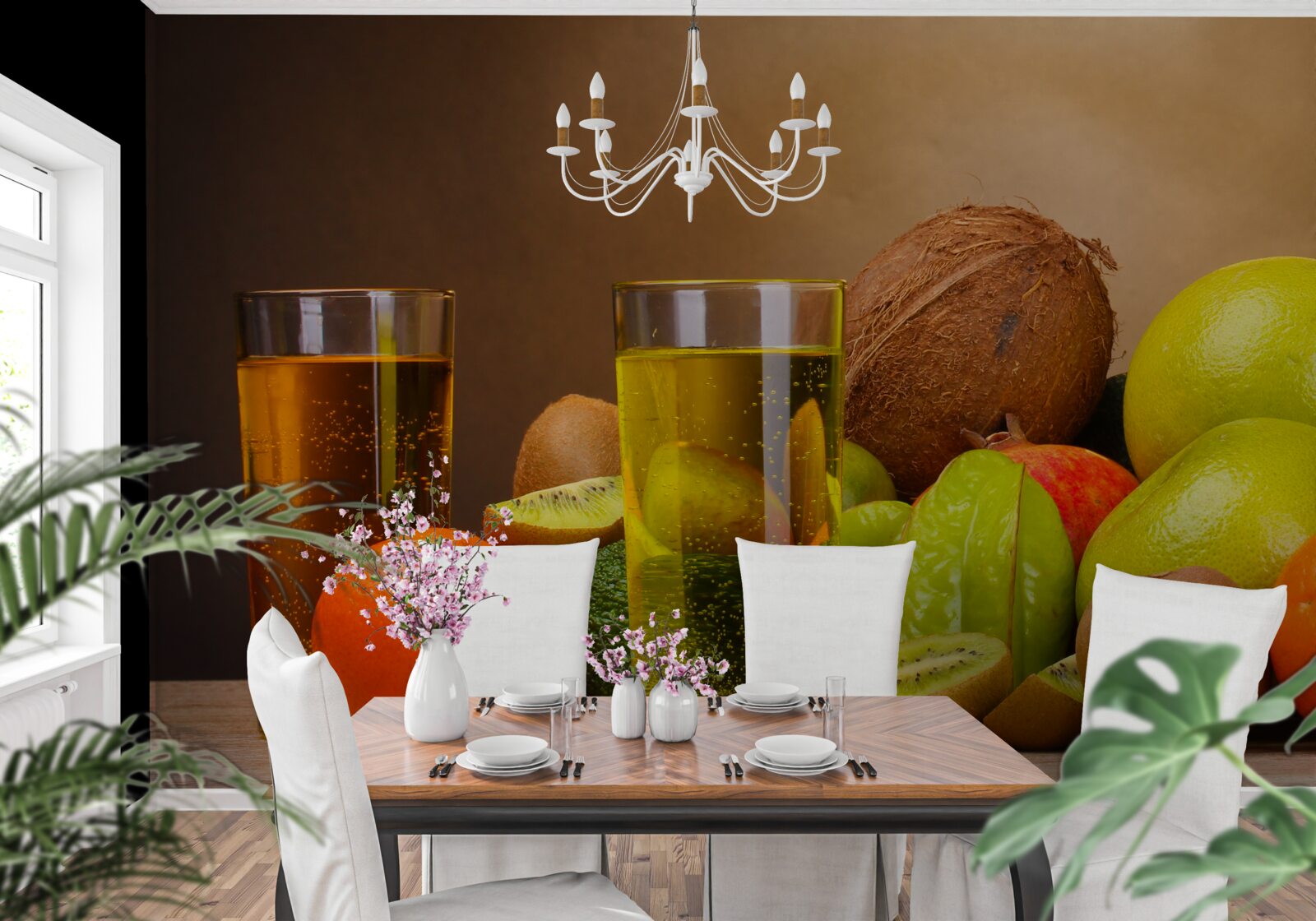 Fotobehang gekoelde dranken op basis van exotisch fruit