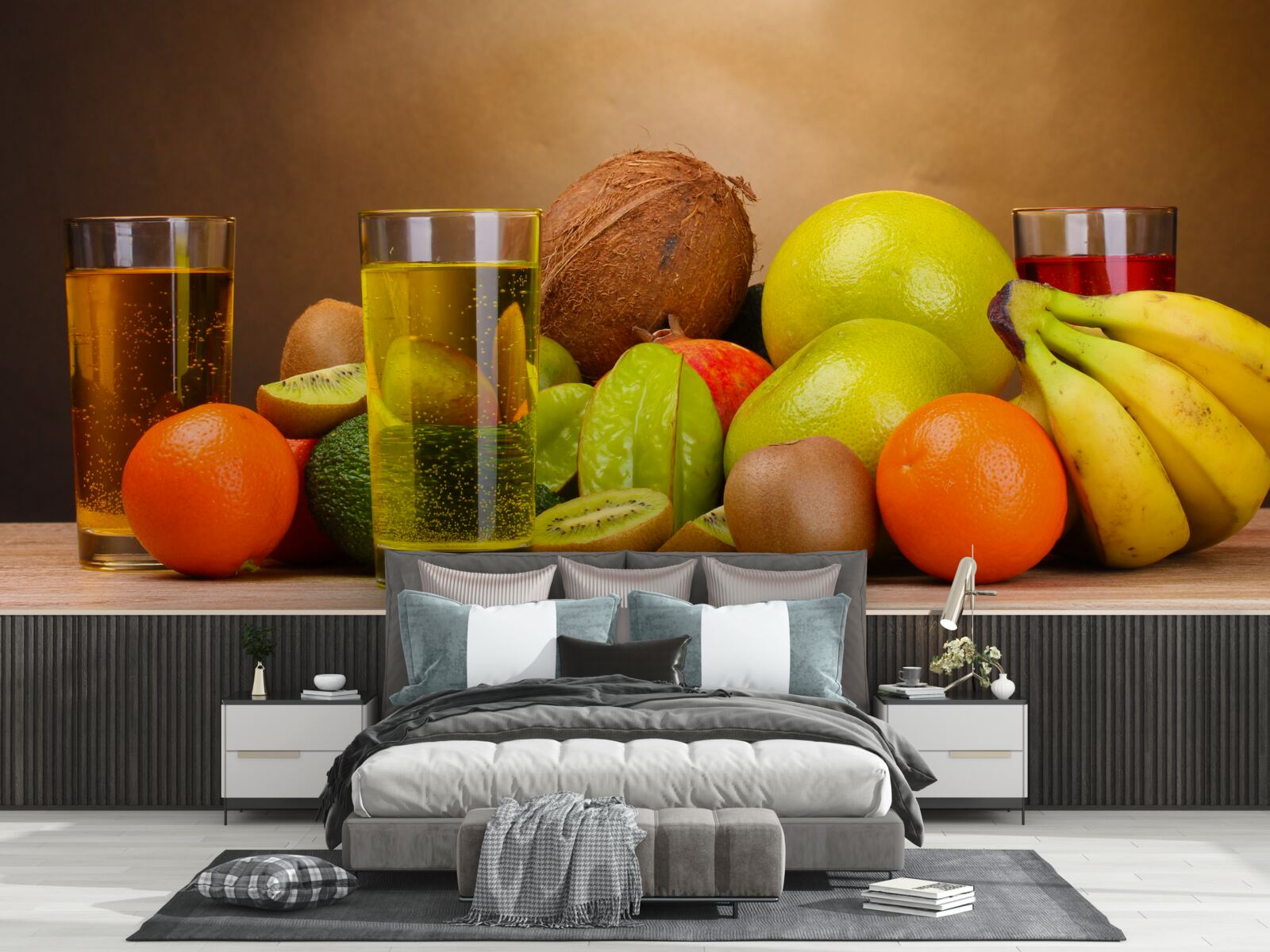Fotobehang gekoelde dranken op basis van exotisch fruit