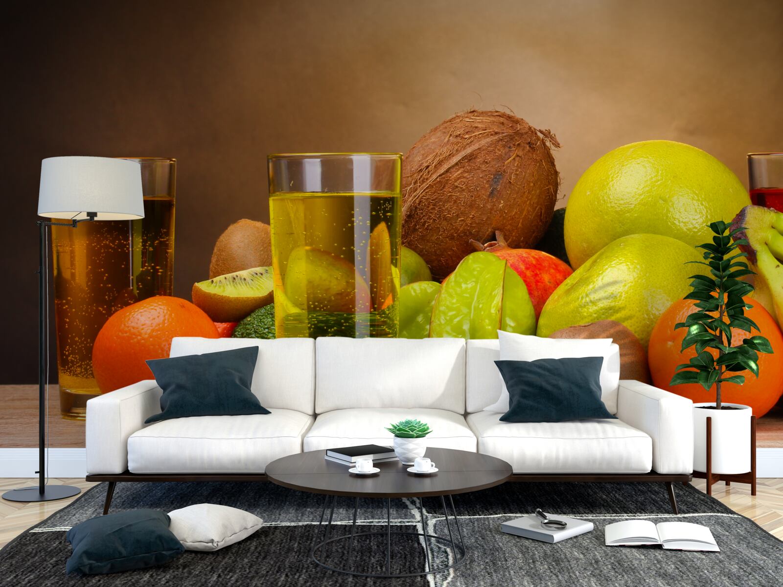 Fotobehang gekoelde dranken op basis van exotisch fruit