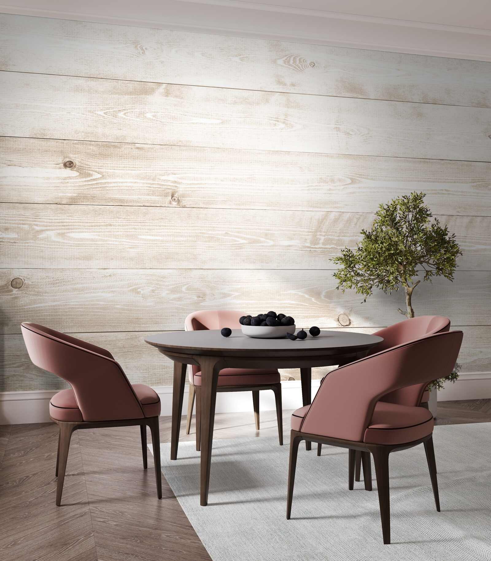 Fotobehang licht karton met tekst in horizontale richting