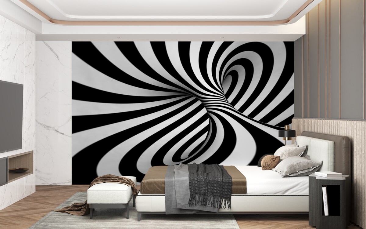 Fotobehang witte en zwarte tinten van oneindigheid