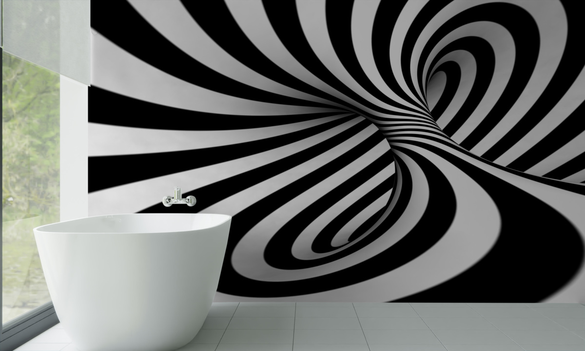 Fotobehang witte en zwarte tinten van oneindigheid