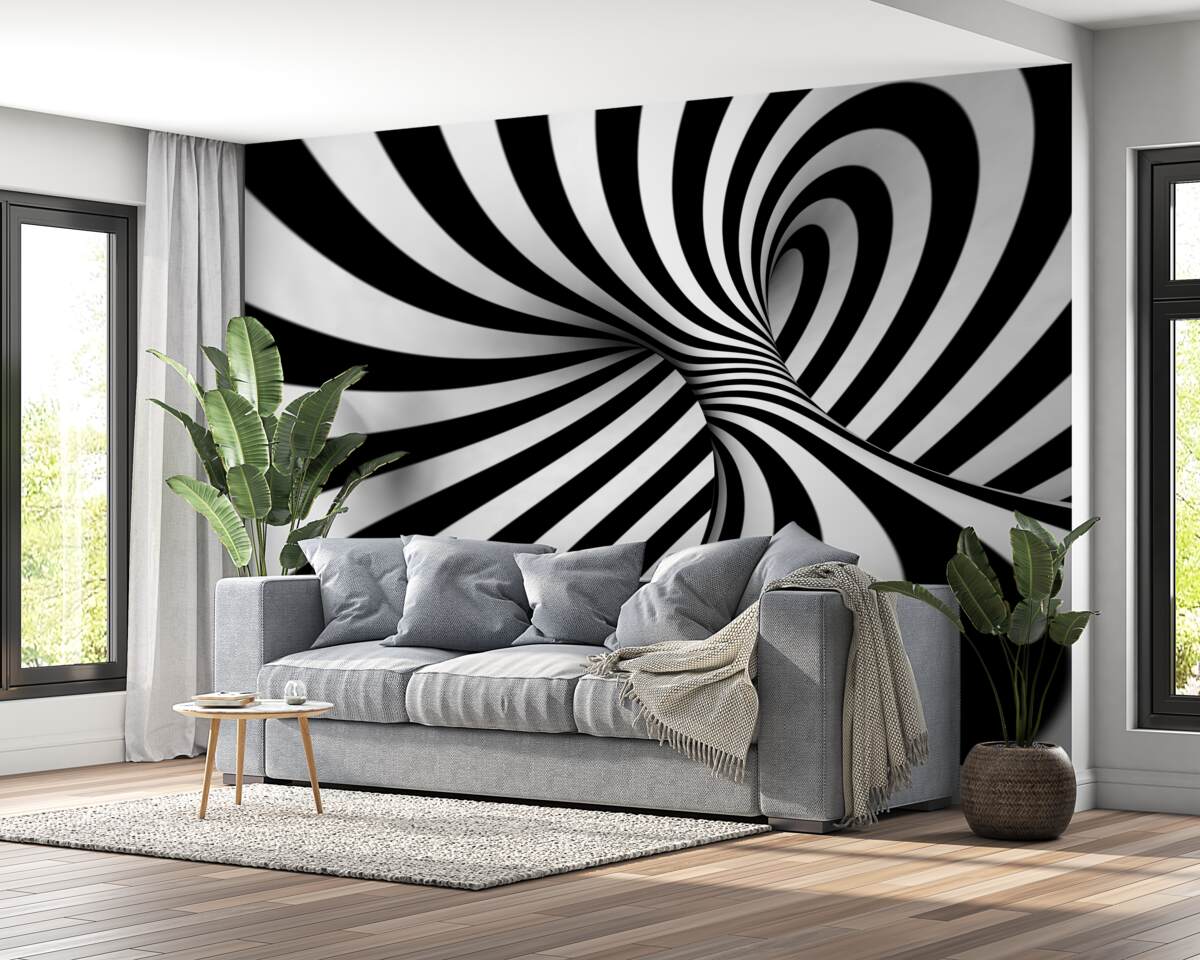 Fotobehang witte en zwarte tinten van oneindigheid