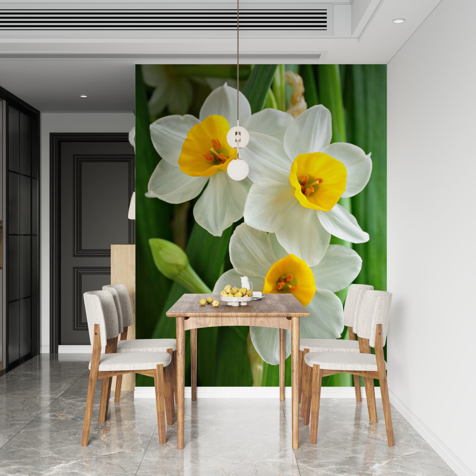 Fotobehang mooie, sierlijke zomernarcissen