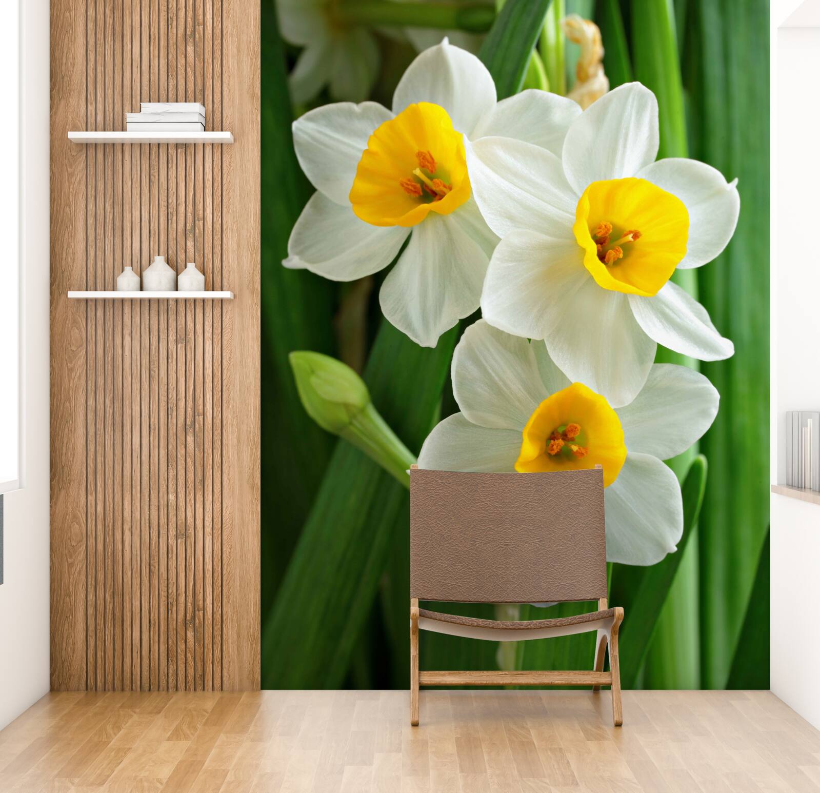 Fotobehang mooie, sierlijke zomernarcissen