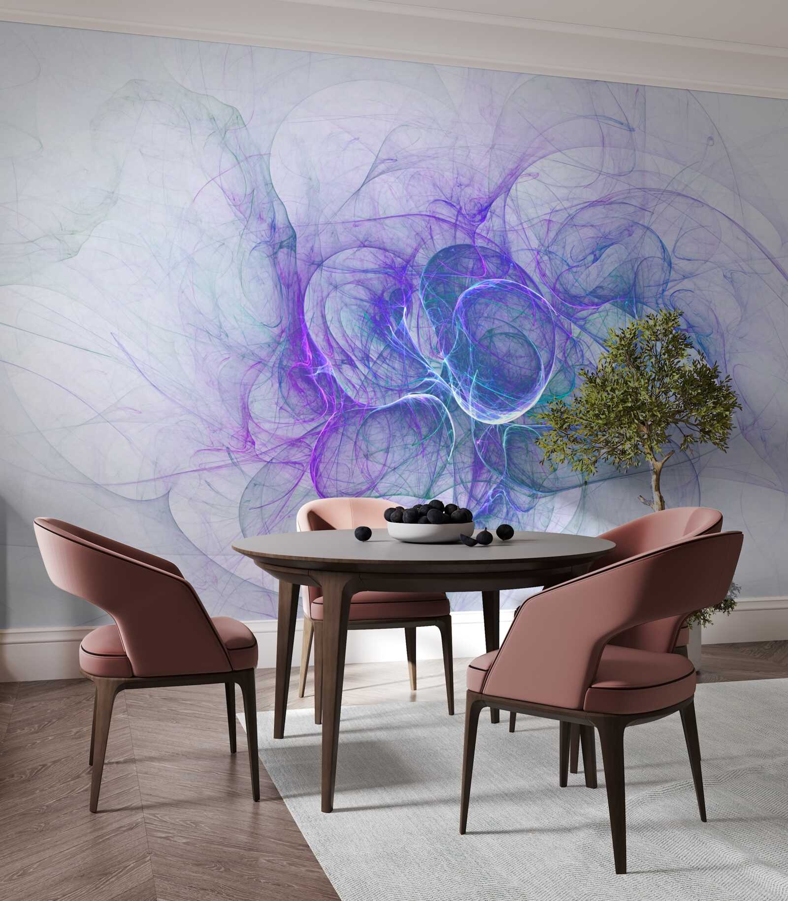 Fotobehang zenuwcellen in abstract op witte achtergrond