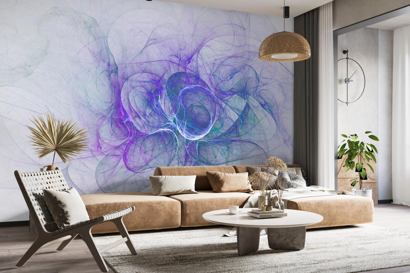 Fotobehang zenuwcellen in abstract op witte achtergrond