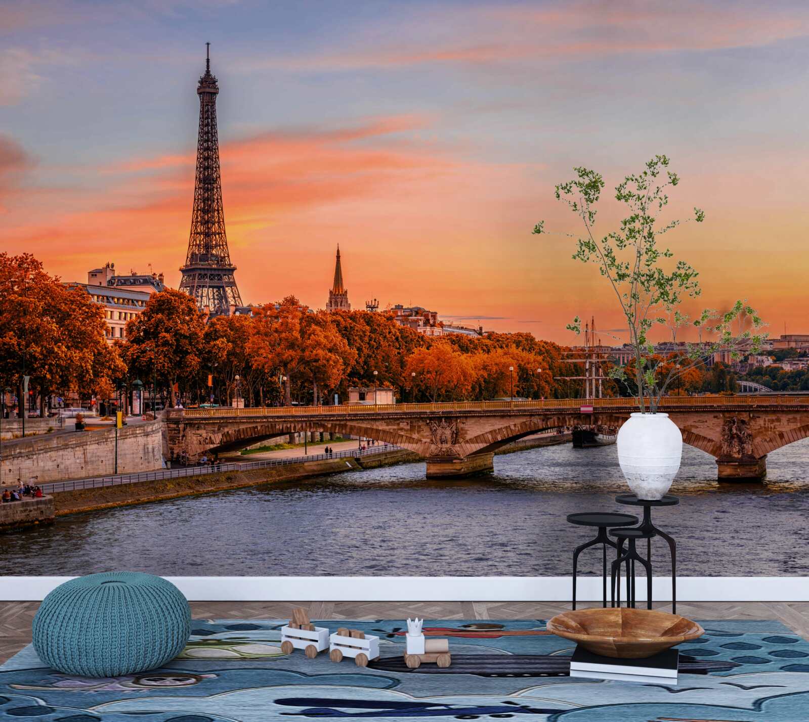 Fotobehang de herfst is gearriveerd in oud parijs