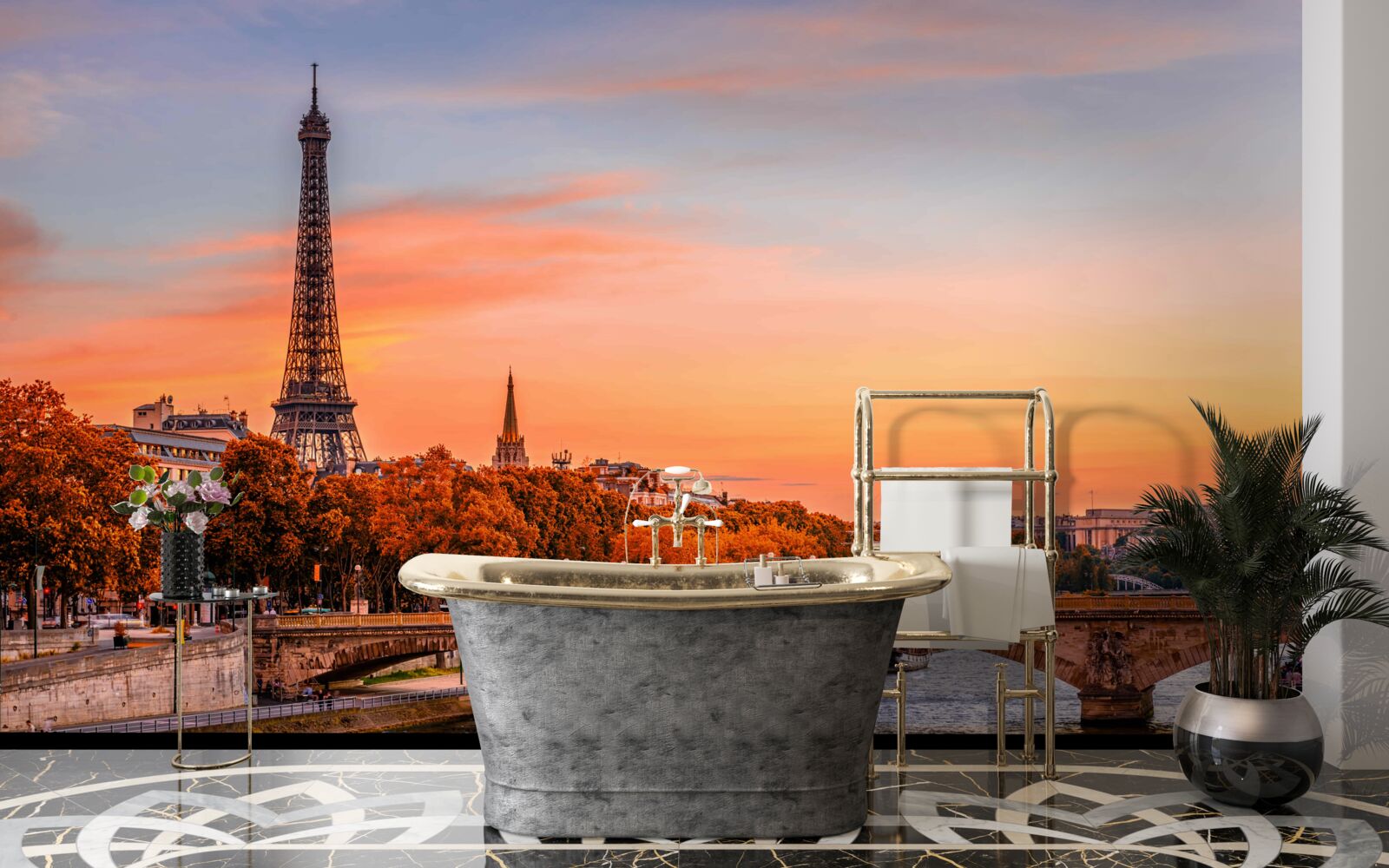 Fotobehang de herfst is gearriveerd in oud parijs