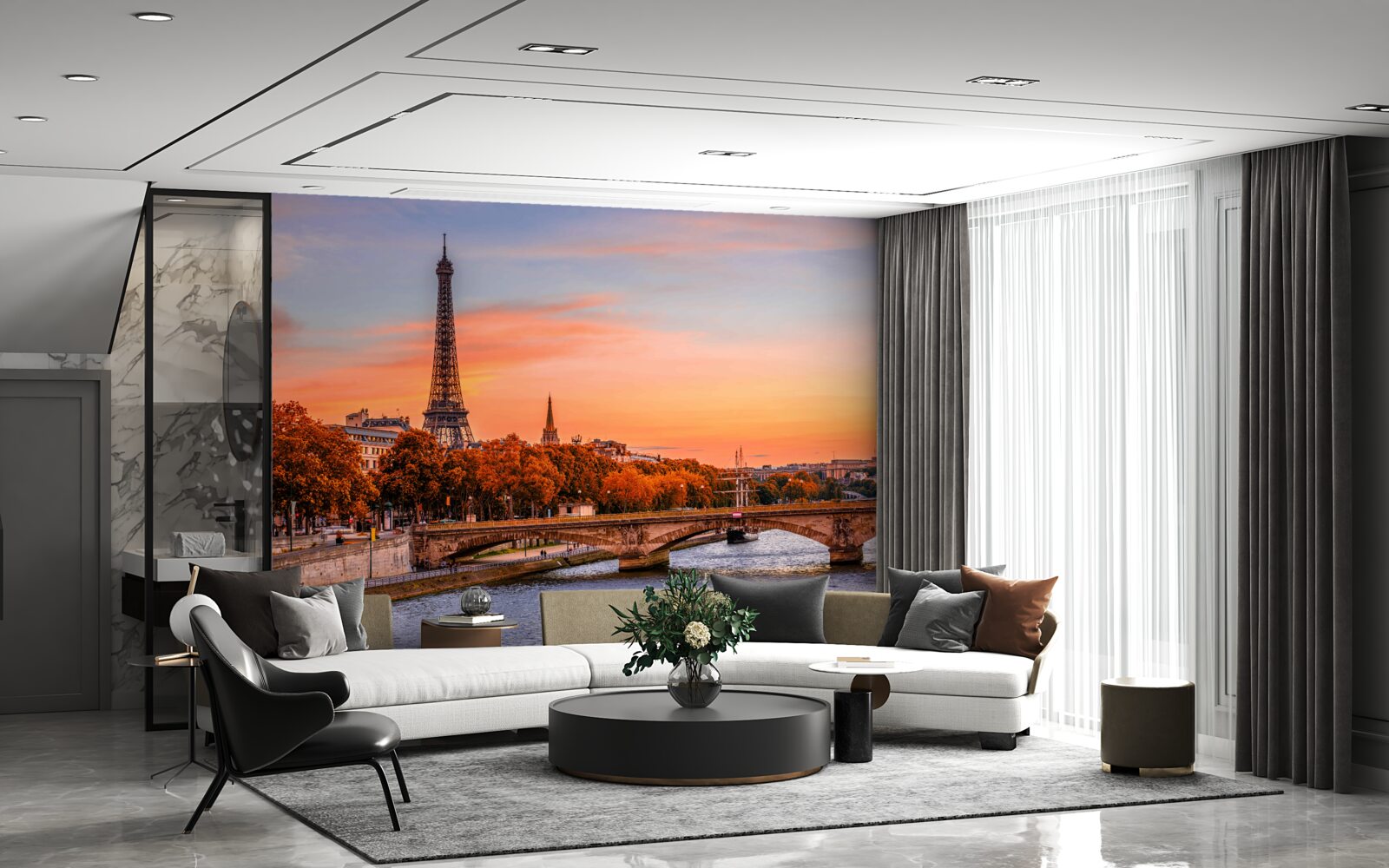 Fotobehang de herfst is gearriveerd in oud parijs