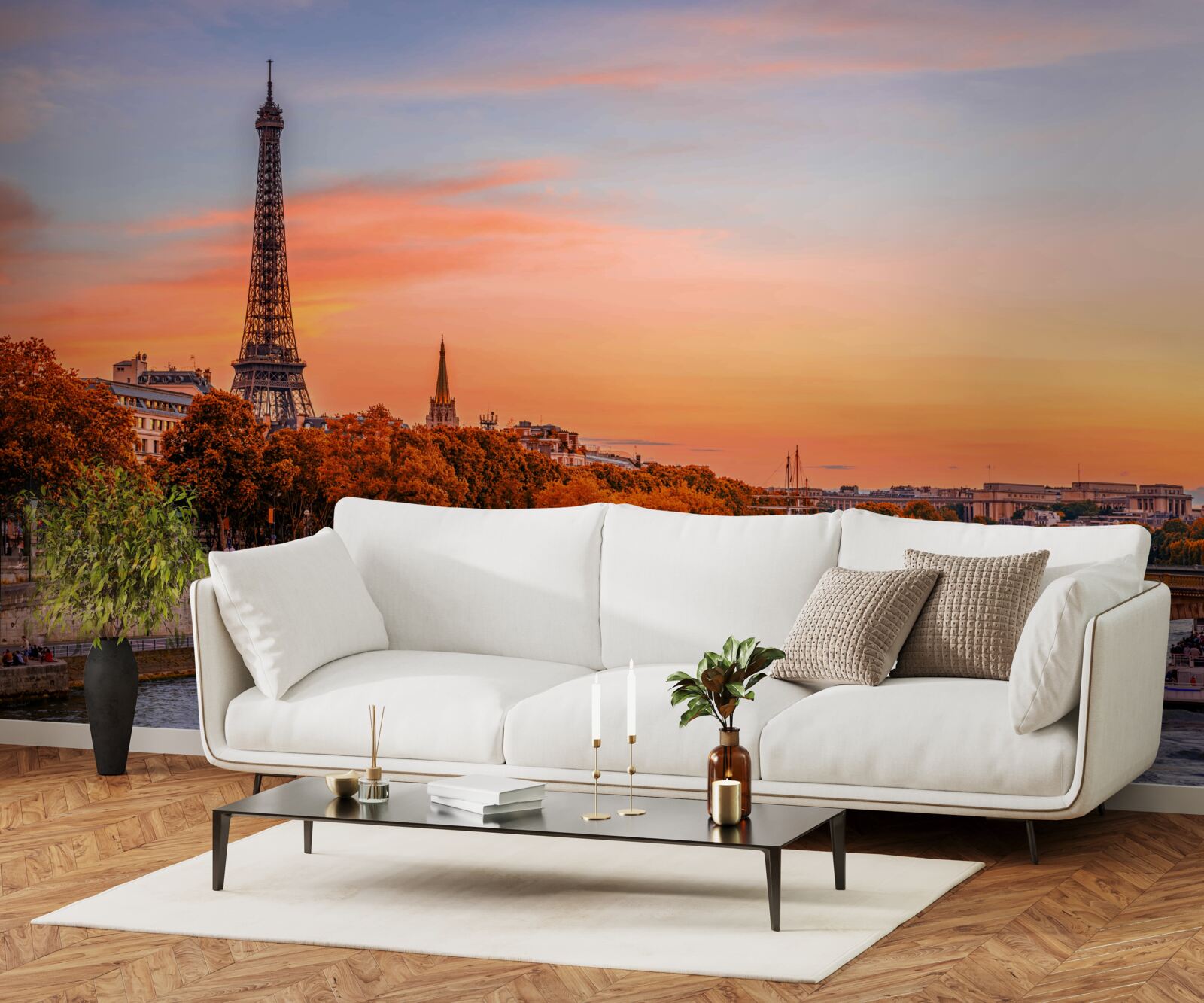 Fotobehang de herfst is gearriveerd in oud parijs