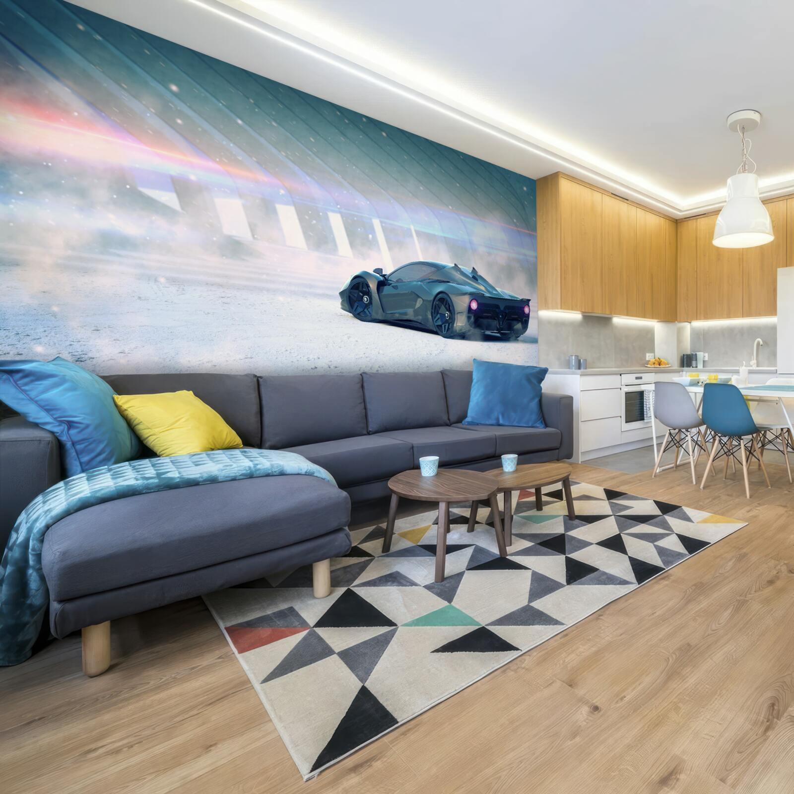 Fotobehang raceauto op de startlijn