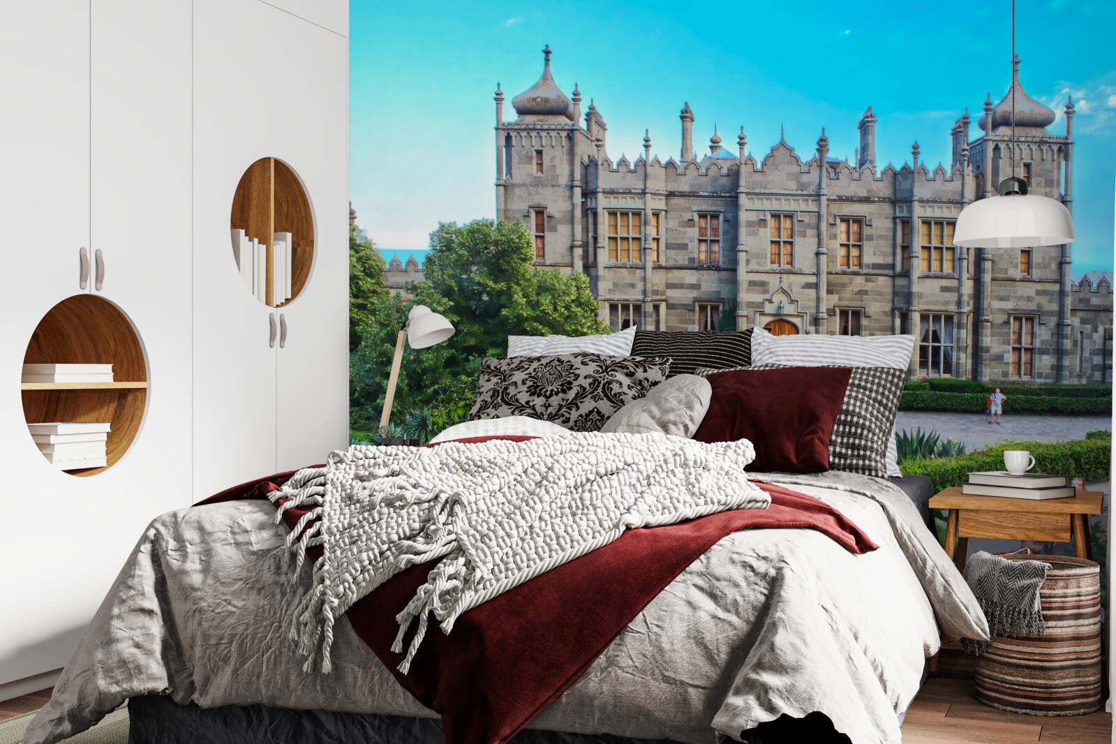 Fotobehang vorontsov paleis met een tuin op de binnenplaats