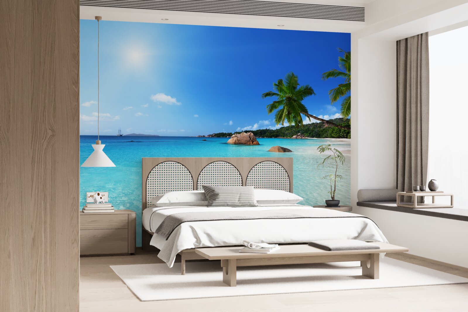 Fotobehang turquoise water voor een exotische kust