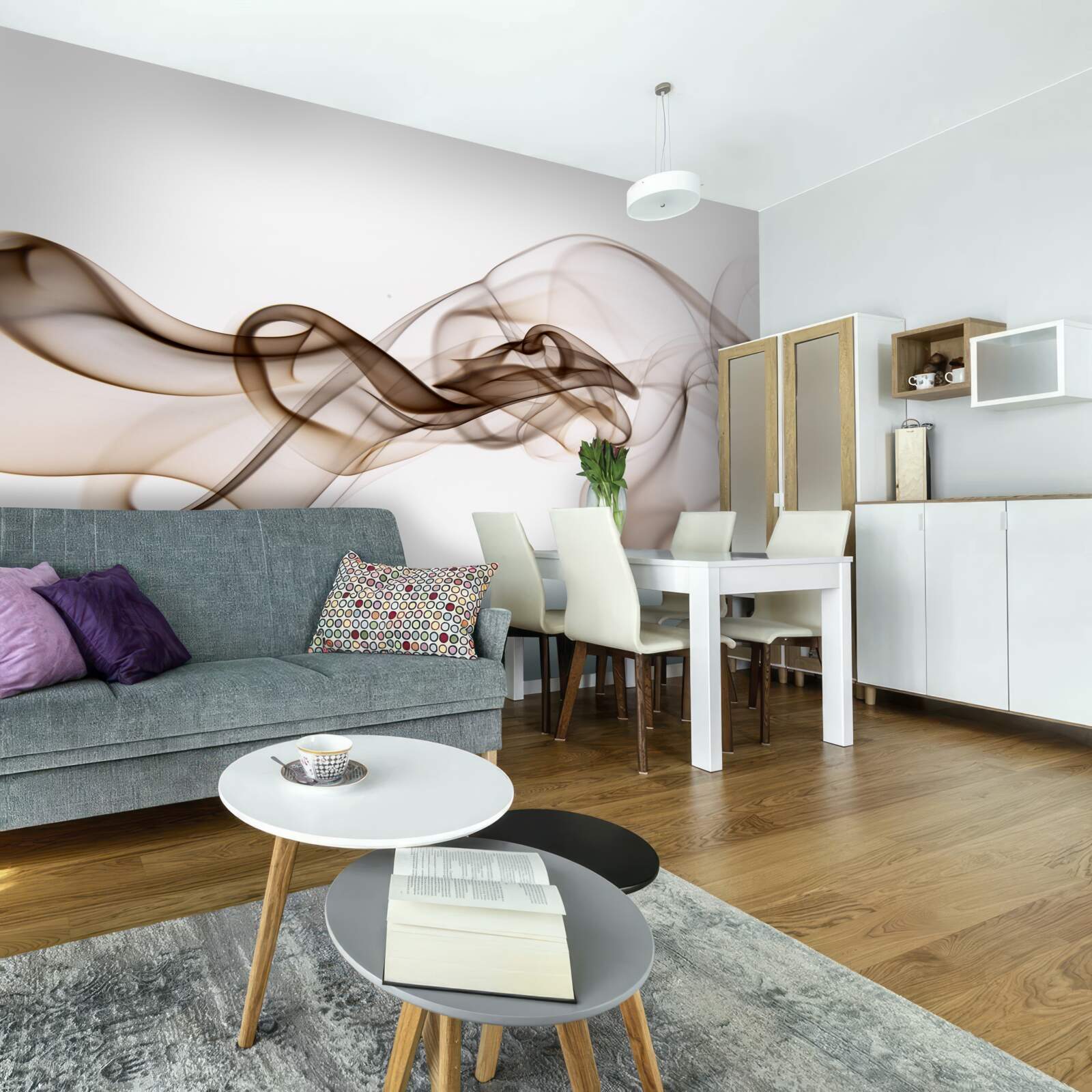 Fotobehang abstracte koffiedrank met melk