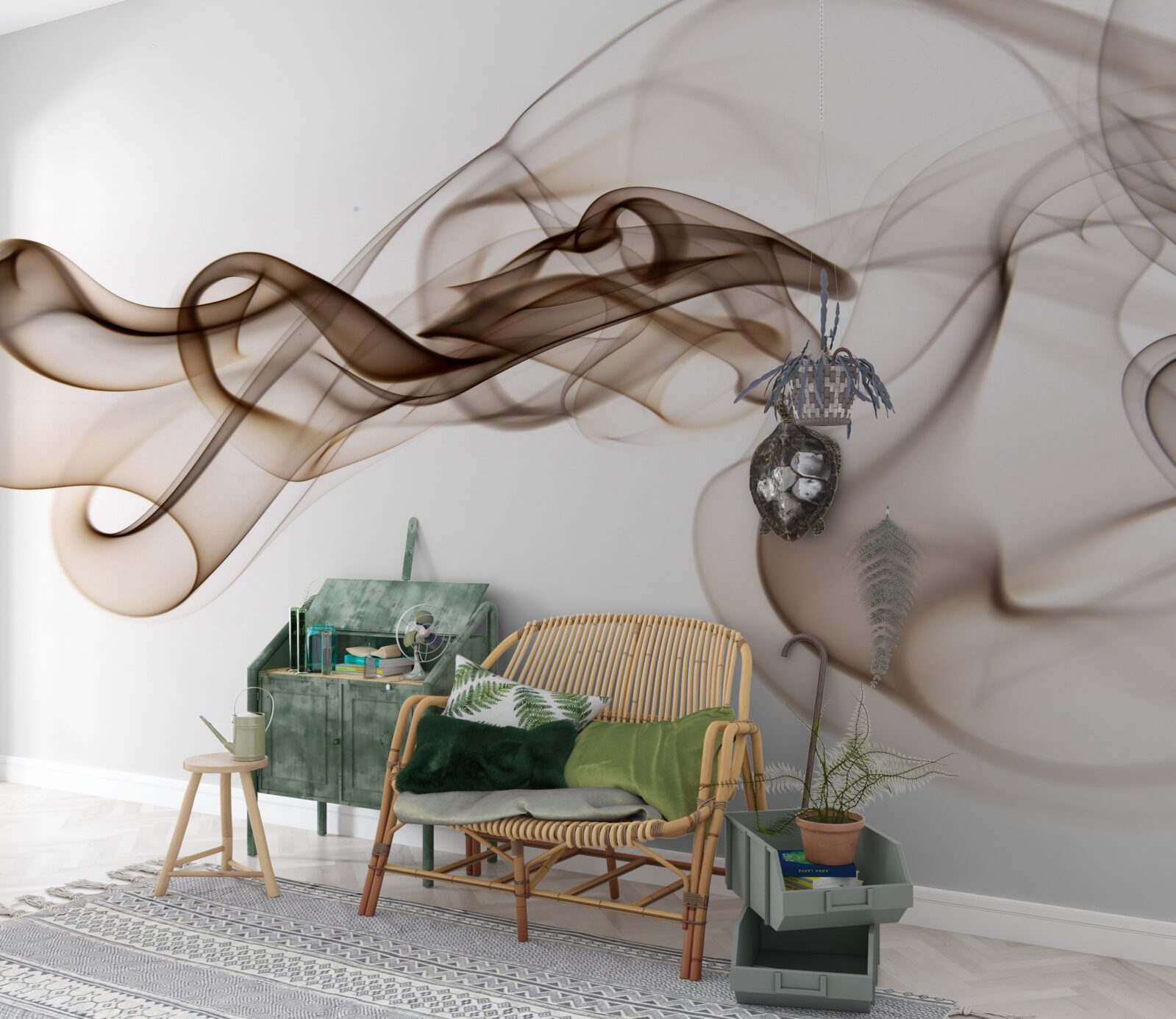 Fotobehang abstracte koffiedrank met melk